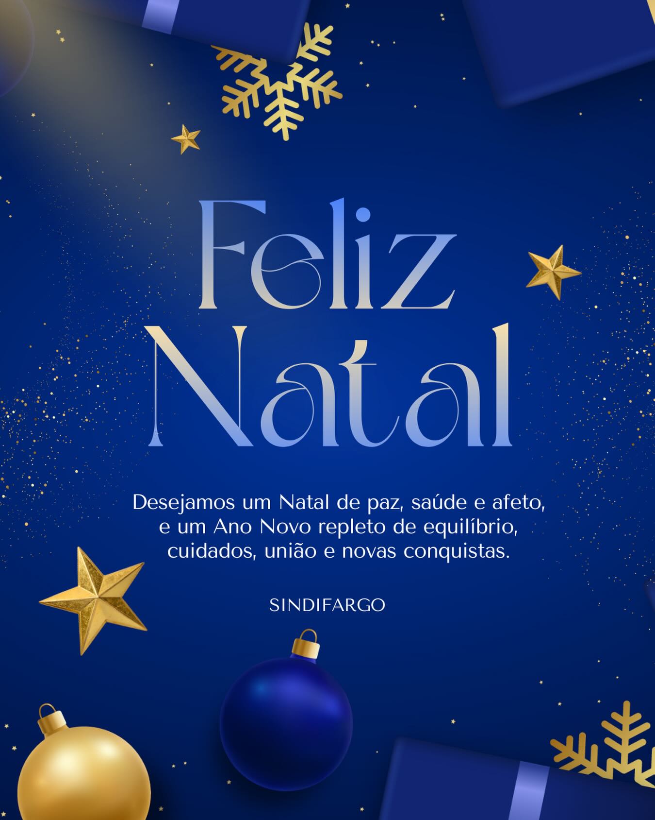 ✨🎄 Feliz Natal e um próspero Ano Novo
Que o Natal nos convide a desacelerar, acolher e renovar as esperanças! 💙
#sindifargo #feliznatal #goiás #indústriafarmacêutica