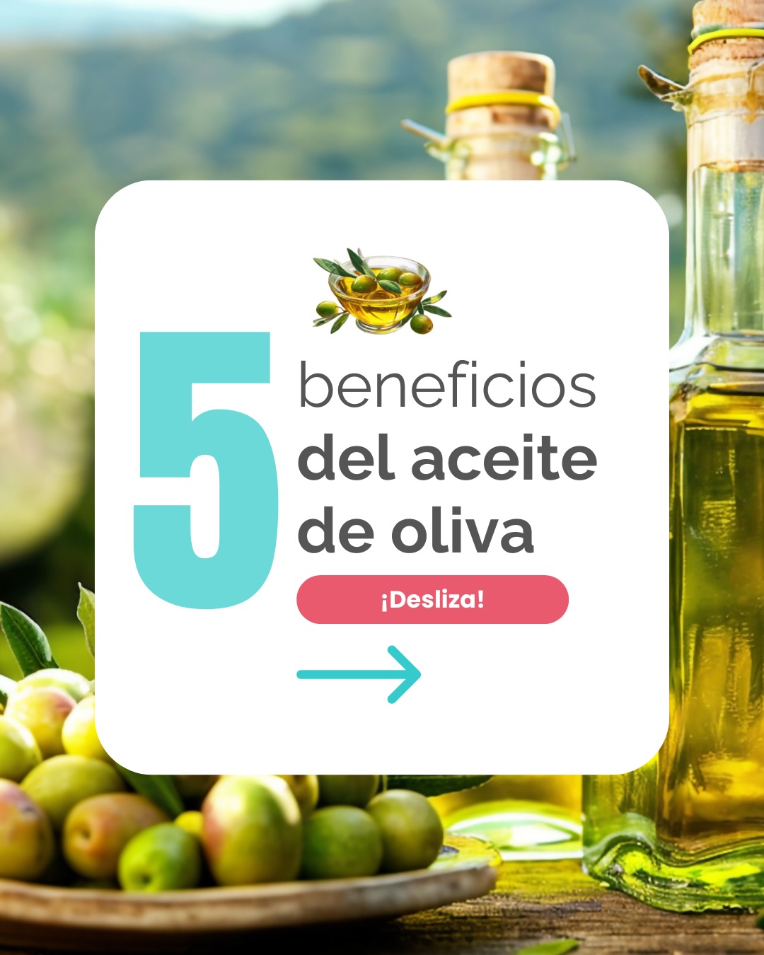 🫒 El aceite de oliva no es solo para cocinar… es parte de una alimentación inteligente.
Elegir buenas grasas es clave para cuidar tu corazón, tu metabolismo y tu salud a largo plazo.
Y dentro de esas elecciones, el aceite de oliva destaca por su impacto real en el bienestar diario.
💡 Incorporarlo con intención puede ayudarte a:
✔️ mejorar tu perfil lipídico
✔️ reducir inflamación
✔️ proteger tus células
✔️ apoyar tu salud metabólica
No se trata de eliminar grasas, sino de elegir las correctas y usarlas bien.
📌 Guarda este post para recordarlo la próxima vez que cocines o prepares tus ensaladas.
#aceitedeoliva #grasassaludables #nutricionreal