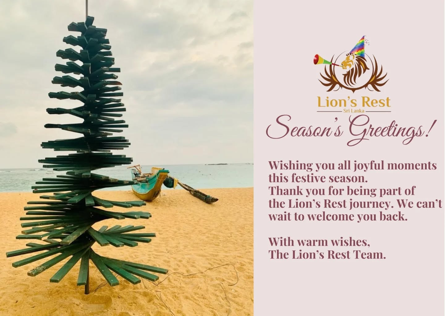 Season’s greetings from our little corner of paradise to yours ✨
#lionsrest #ChristmasByTheSea #gurubebila #weligama