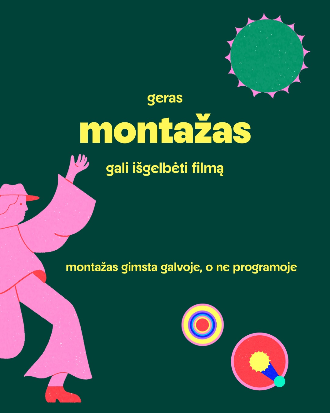 Fix it in post! Geras montažas gali pakeisti, o dažnai ir išgelbėti tavo filmą. Dalinamės keletu montažo taisyklių, kad kadrai tarpusavyje geriau jungtųsi. Turėk šias taisykles galvoje ir filmuodama/-as 🎞️✂️
#aurorafestivalis