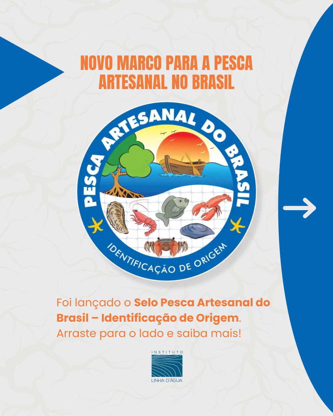 🌊 Uma conquista histórica para a Pesca Artesanal
Foi instituído oficialmente o “Selo Pesca Artesanal do Brasil - Identificação de Origem”, um marco aguardado há décadas pelas pescadoras e pescadores artesanais de todo o país. Mais do que um selo, trata-se de um reconhecimento da pesca artesanal como patrimônio cultural, econômico e social, valorizando o saber-fazer ancestral que sustenta territórios costeiros, ribeirinhos e marinhos.
O selo identifica o pescado oriundo exclusivamente da pesca artesanal, garantindo transparência, origem e qualidade para quem consome - na feira, no mercado ou no restaurante - e, ao mesmo tempo, agrega valor à produção, fortalece a renda das comunidades tradicionais e amplia o acesso a mercados, especialmente por meio de cadeias curtas e da comercialização direta.
Sua concessão é gratuita, vinculada ao Selo Nacional da Agricultura Familiar (SENAF), e acessível também a associações e cooperativas formadas majoritariamente por pescadores e pescadoras artesanais com RGP ativo.
Essa conquista não nasce do acaso. Ela responde a demandas históricas construídas coletivamente, expressas nas plenárias regionais e na Plenária Nacional do 1º Plano Nacional da Pesca Artesanal (PNPA), e integra as ações do Programa Povos da Pesca Artesanal. É resultado de incidência política, organização social e da luta permanente dos Povos do Mar por reconhecimento, direitos e dignidade.
No Instituto Linha D'Água, celebramos este avanço como um passo concreto rumo à justiça social, à soberania alimentar e à valorização dos maretórios. Seguimos firmes para que políticas públicas como essa saiam do papel, cheguem aos territórios e fortaleçam quem vive, trabalha e cuida do mar todos os dias. 🌊✊🏽
📜 A criação do selo está formalizada na Portaria Interministerial MDA/MPA nº 14, de 23 de dezembro de 2025, publicada no Diário Oficial da União.
#PescaArtesanal #PovosdoMar #segurancaalimentar