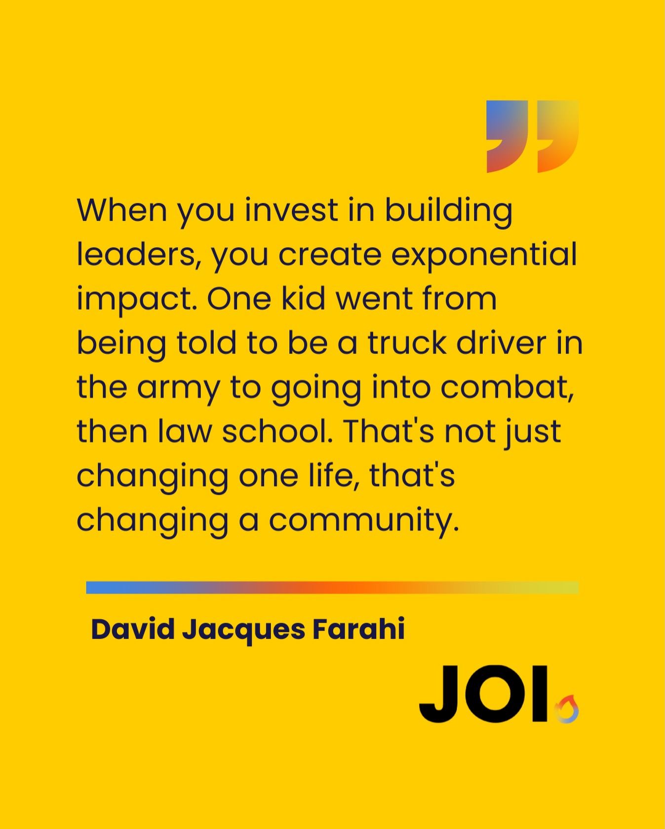 One conversation changed a kid’s trajectory and an entire community.
On Zero Percent podcast our guest David Farahi had some amazing insights as a philanthropist.
Investing in people isn’t just about changing one life. It’s exponential.
Arthur from Belarus was about to join the Israeli army. His mom told him, “Be a truck driver like your grandfather. You’ll have a skill and a job. That’s it.” David Jacques Farahi
But Arthur went through a leadership program. He ended up in a combat role. Then worked in civil society. Now? Law school.
He’s not just a truck driver. He’s going to shape policy. Lead communities. Influence a generation.
That’s not one life changed; that’s a ripple effect that will touch thousands.
#Leadership #Investment #Impact #Israel #Community Mentorship ExponentialGrowth ChangeMakers Purpose BuildingLeaders