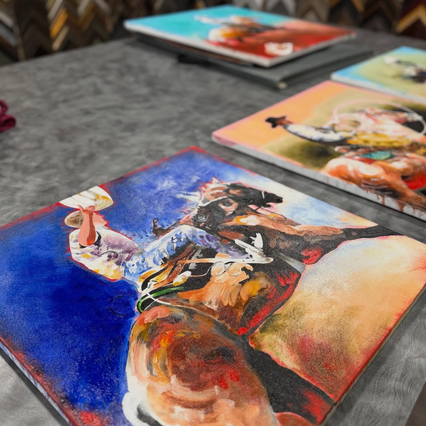 Had a nice visit over our Christmas holiday with my parents in Utah. I was thrilled to visit his framer. I love visiting other frame shops! And I love seeing his new work! @donwellerart @artistic_wholesale #donwellerart #customartframing #westernart #cowboy #horses