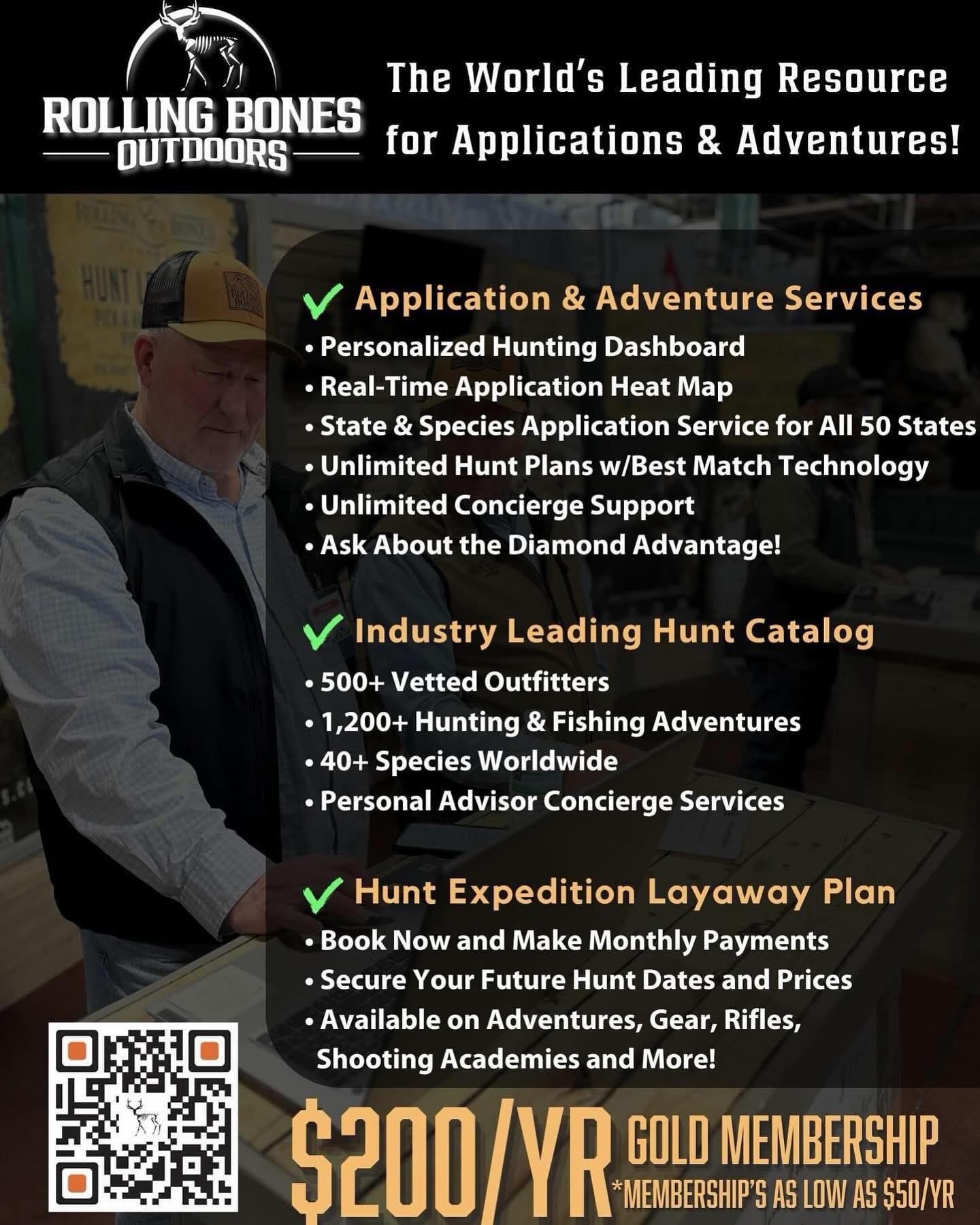What are your hunt plans for 2025 and beyond?
Want to draw more tags?
Book that dream hunt you’re eyeing?
Get your kids more opportunities to hunt?
Hunt a new species or a new state?
We would love to help you create and manage a plan to make these happen!
Reach out to us with questions! You don’t know what you don’t know and you won’t get the tags you don’t plan for or apply for.
ESPECIALLY if you have kids, you need to start building a plan for them and building points. There is no telling what the application and point game looks like in 10 years, and getting kids started won’t break the bank.
A Rolling Bones membership will help you manage and take care of all of this….you will have a personal hunt specialist like us to help guide and customize your strategy….and the full support of our home office staff to help answer booking questions, gear consultations, and more resources on applications and drawing tags.
Now is the time to get started as we head into 2025 app season.
#rollingbonesoutdoors #whereadventurebegins #hunting #hunter #drawmoretags #deerhunting #elkhunting #sheephunting #adventure #archery #bowhunting #riflehunt