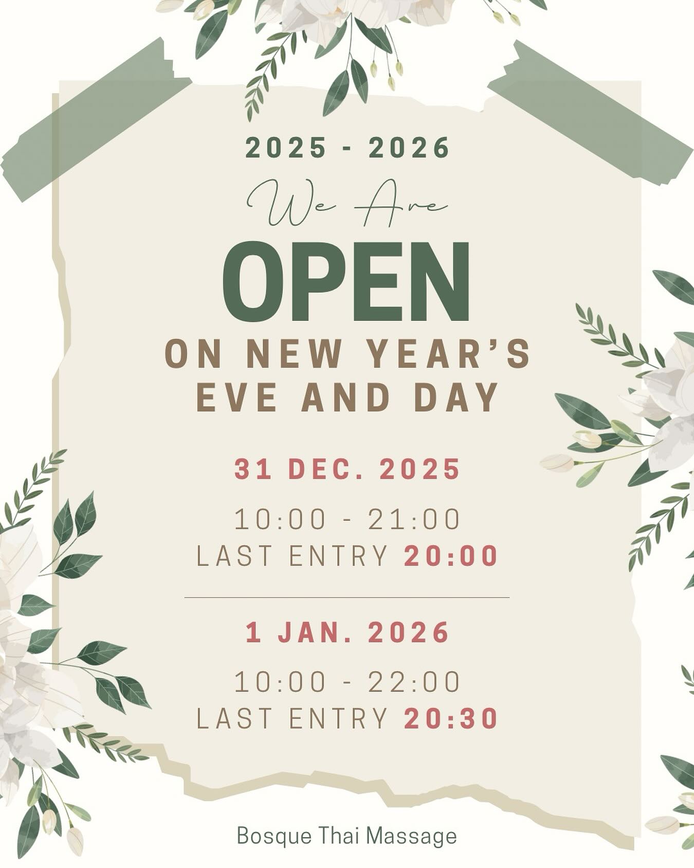 We are open every days!
We look forward to welcoming you.
Bosque Thai Massage
soi49-soi51 Thonglo Bangkok.
#thaimassage #bangkok #thonglo #bangkokmassage #thonglomassage #phromphongmassage #bosquethaimassage #タイマッサージ #バンコク #バンコクマッサージ #ボスケタイマッサージ