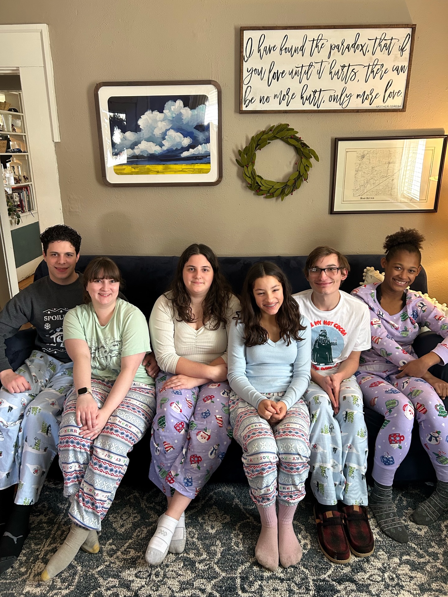 Little children, born to chaos,
sojourn by the stars appear,
Though your fears wrap all around you,
love has come and peace is here.
Happy Christmas to all from the Slagells.