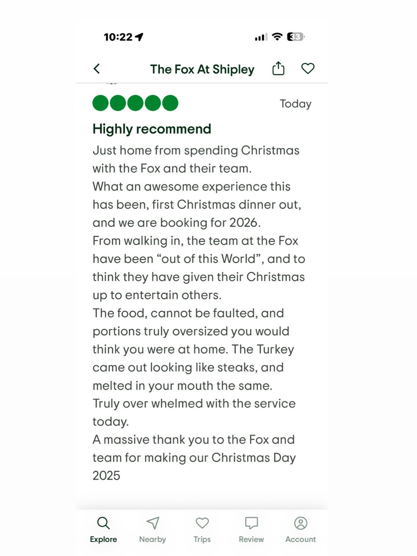 When you receive this amazing review from yesterday, Christmas Day ❤️ Thank you. 🙏 It’s hard work but this makes it worth it x
