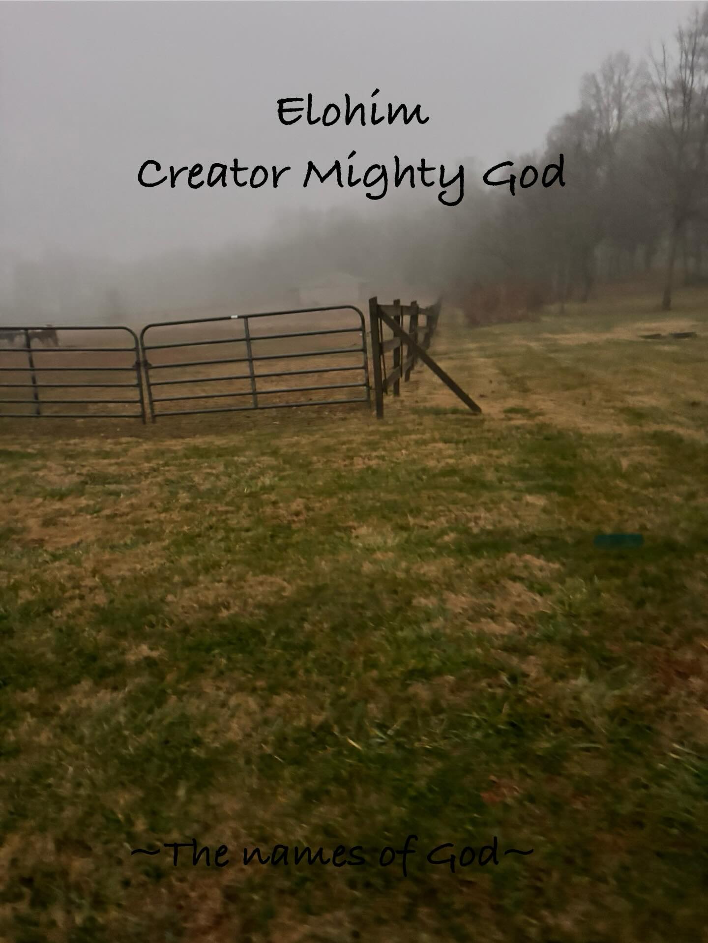 Meditating on the names of God. He created me. He created you. We were His idea. Think on that.