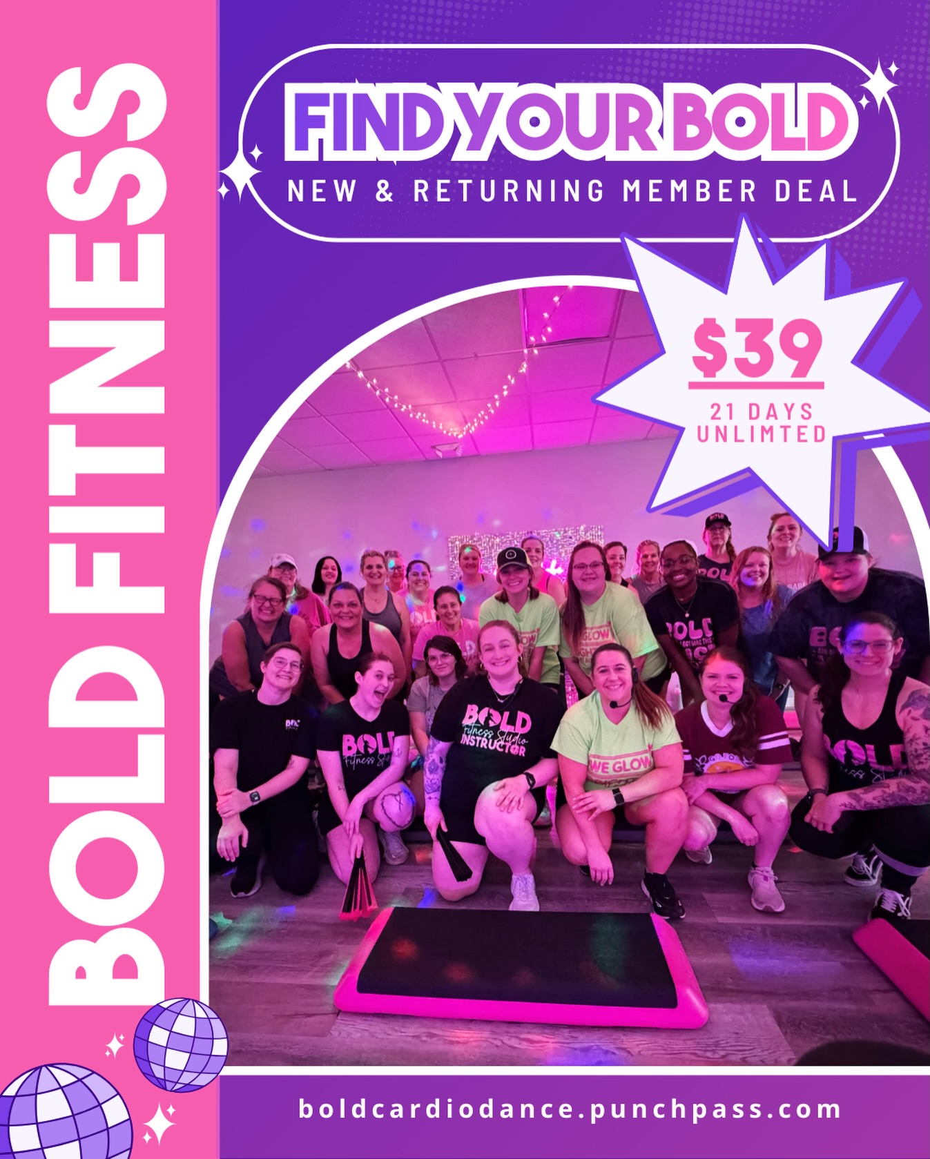 Little late Christmas present from Bold to you 😜
✨ 21 Days. Unlimited Classes. $39. ✨
Whether you’re brand new
or ready to come back to Bold…
This is your sign 💖
For 21 days, you can take unlimited classes at Bold Fitness for just $39.
Try our entire schedule - dance fitness, strength, yoga, step, & much more! No pressure. No contract or obligations. Just show up and move your body in a way that feels good!
This pass is for -
✔ New and returning clients
✔ All classes included
✔ All fitness levels welcome
Available now — spots are limited.
Grab yours before it’s gone. 💃🔥
👉 Link in bio to sign up
#dancefitness #specialdeal #smallbusiness #womensworkouts #pauldingcountyga hiramga dallasga