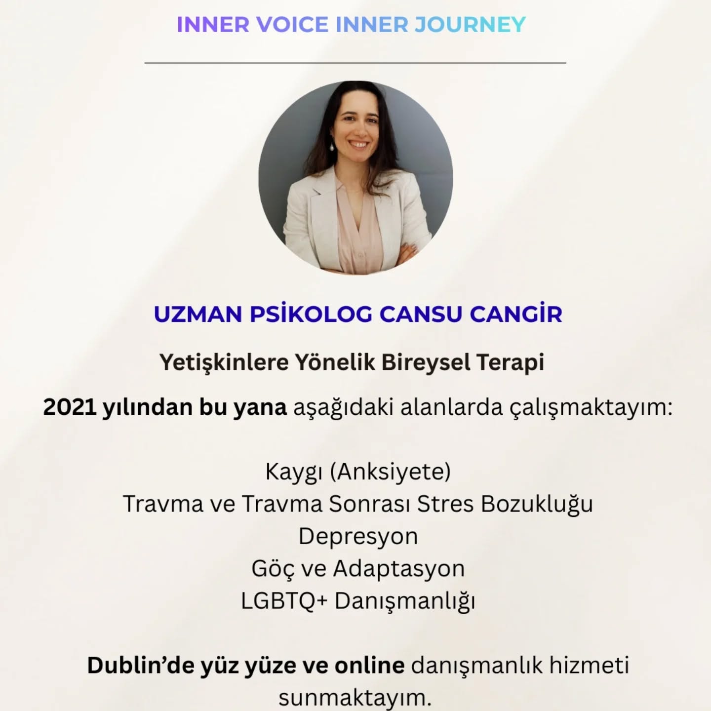 Randevu ve bilgi için iletişime geçebilirsiniz:
✉️ psk.cansucangir@gmail.com