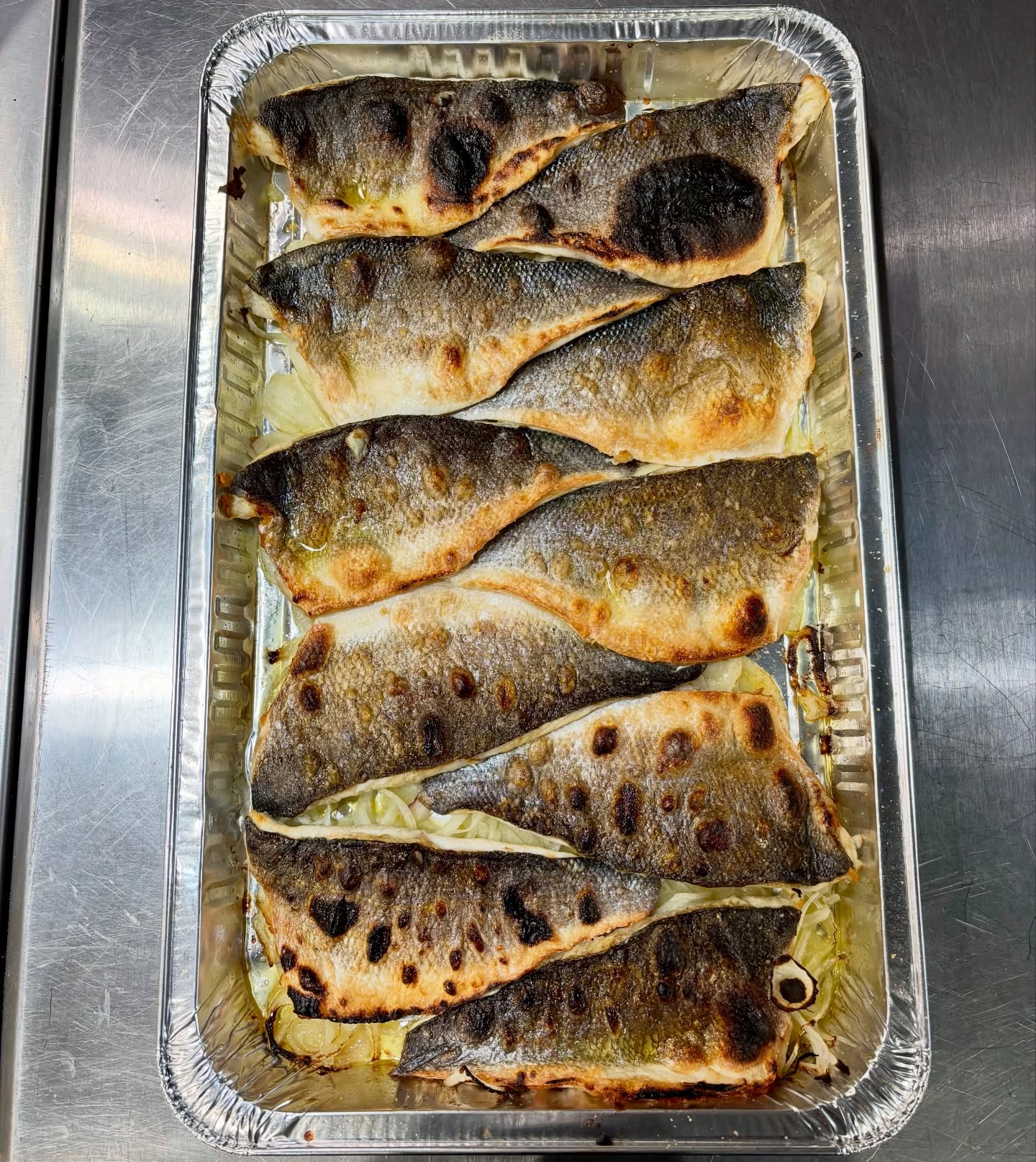 Fire Roasted 50# of Branzino Fillets for a corporate annual holiday lunch celebration
#gozney
#gozneydomegen2
#gozneydomegen2xl
#firecraft