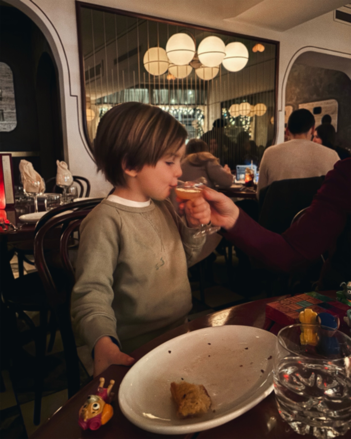 NYC! Huge thanks to our friends Scott & Angie @donangienyc for an always amazing dinner at your beautiful restaurant! It was our kids first time, safe to say they loved it! Also, didn’t hurt that it started snowing right as we sat down for dinner ❄️