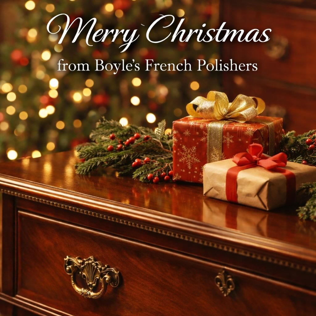 🎄 Merry Christmas from Boyle’s French Polishers 🎄
Thank you to all our wonderful customers for your support throughout the year.
We wish you a very Merry Christmas 🎅🏻 🍽️ #MerryChristmas
#BoylesFrenchPolishers
#FrenchPolishing
#FurnitureRestoration
#WoodRestoration