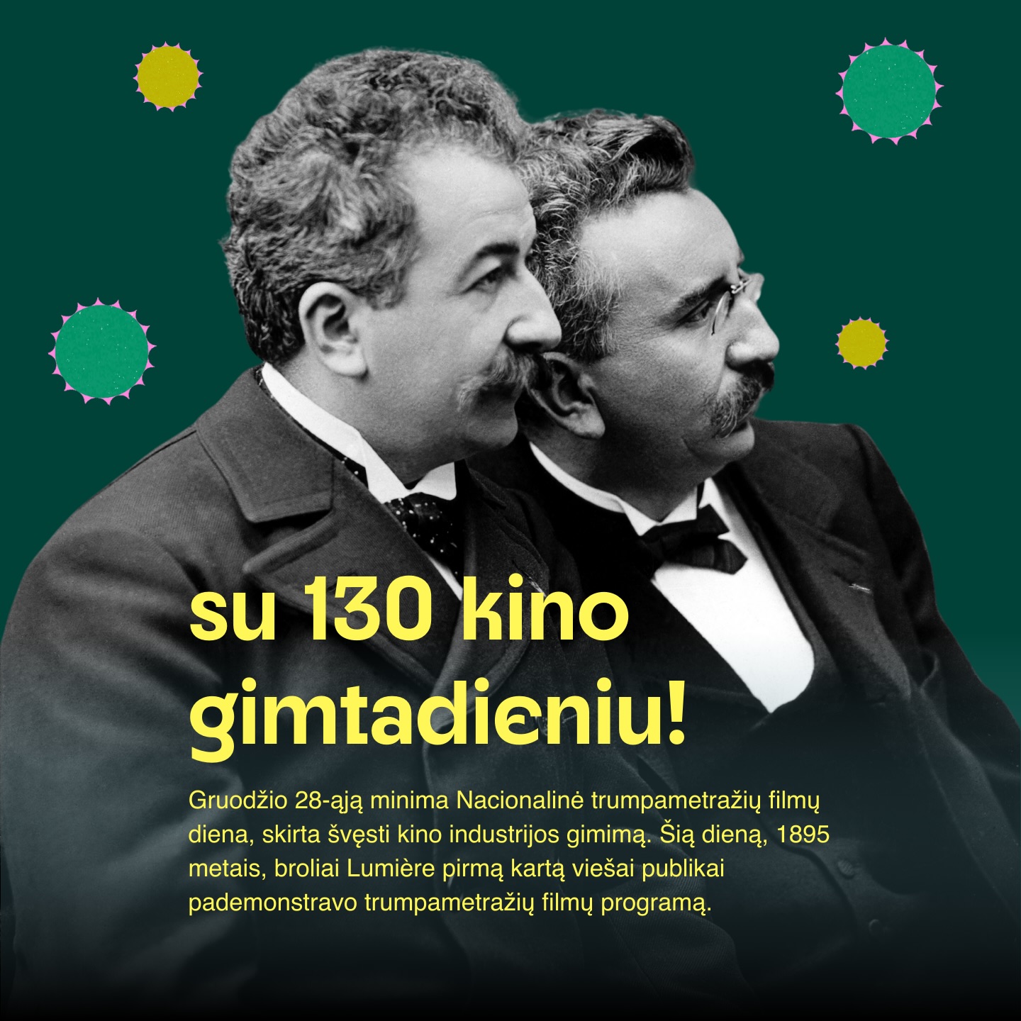 Šiandien, prieš 130 metų, kinas ėmė kurti stebuklus. Su kino gimtadieniu visas ir visus mylinčius ir kuriančius kiną, užburtus jo beribės magijos. ✨ Vive le cinéma! ✨
#aurorafestivalis