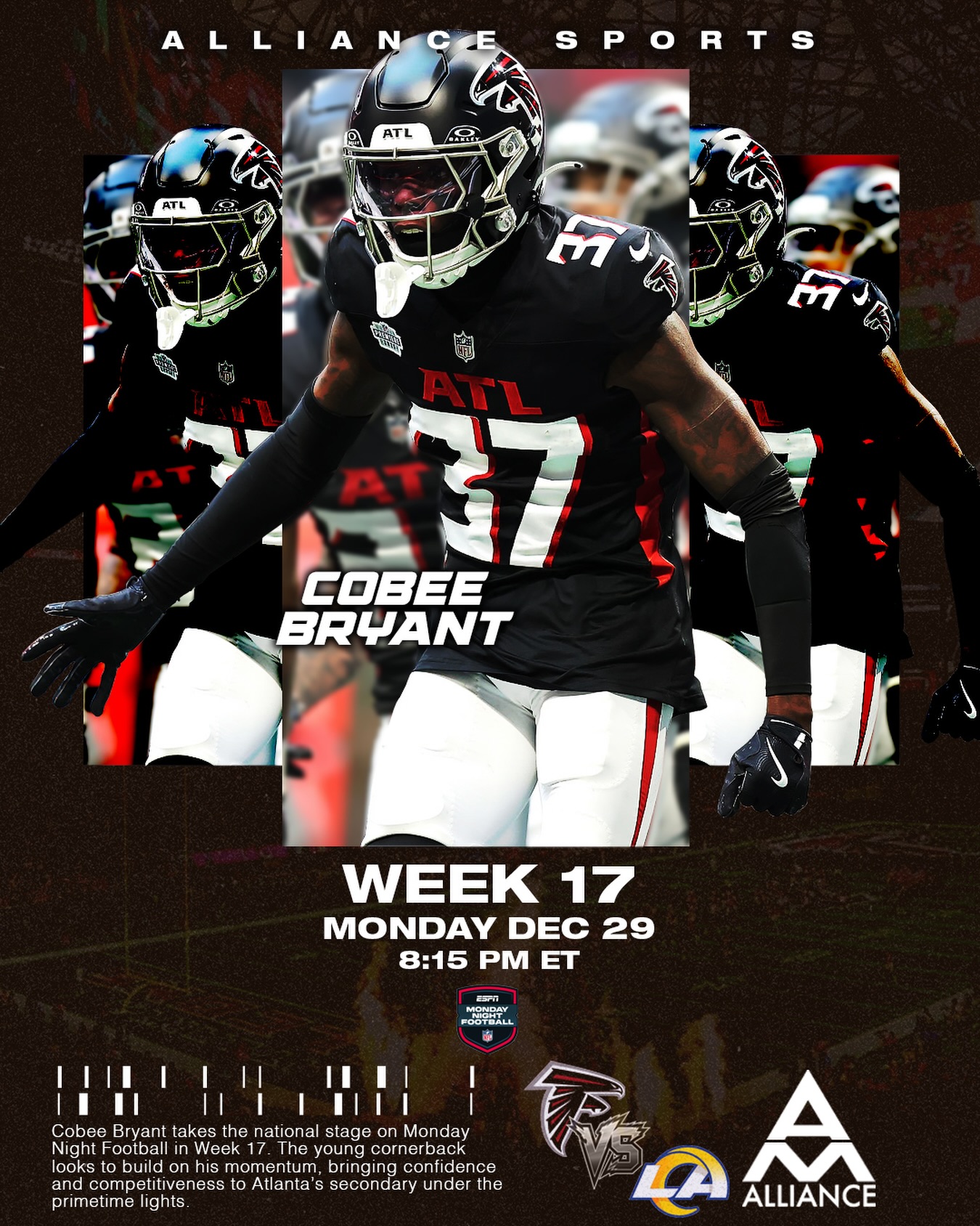 All eyes on MNF as @cobeebryant2 takes the field π