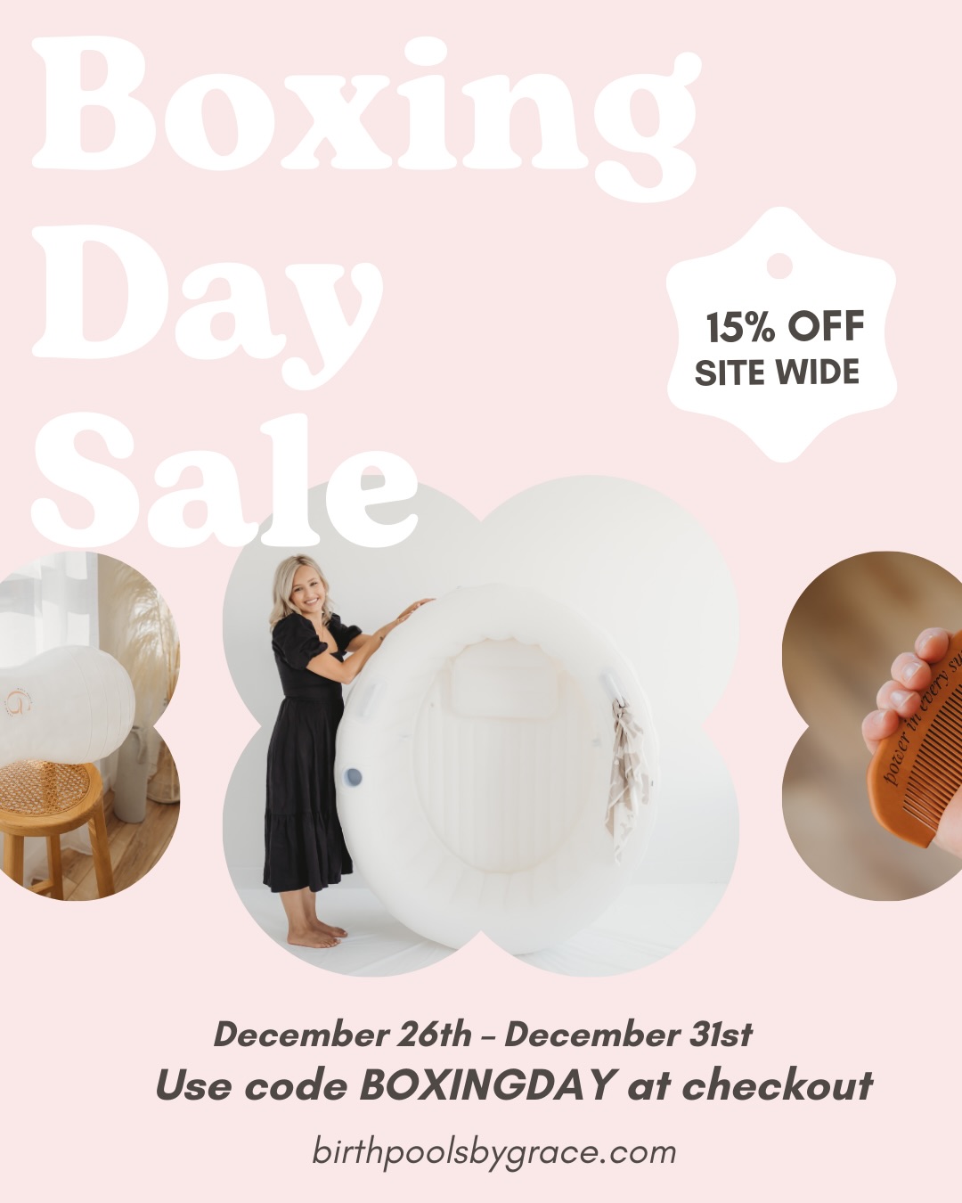 Have any questions? DM US 🤍☁️
Designed by @yourdoulagrace after noticing gaps in the water birth systems, we are Canadian and PROUD to make noise in our medical system for you!!
Family owned and operated out of 📍 Edmonton, Alberta. Our team is working to get these Boxing Day orders out to you by MONDAYYYYYY 🤭
You deserve a water birth!
Shop our website now ⬇️
birthpoolsbygrace.com
#familyowned #smallbusiness #waterbirth #boxingdaysale #birthpools