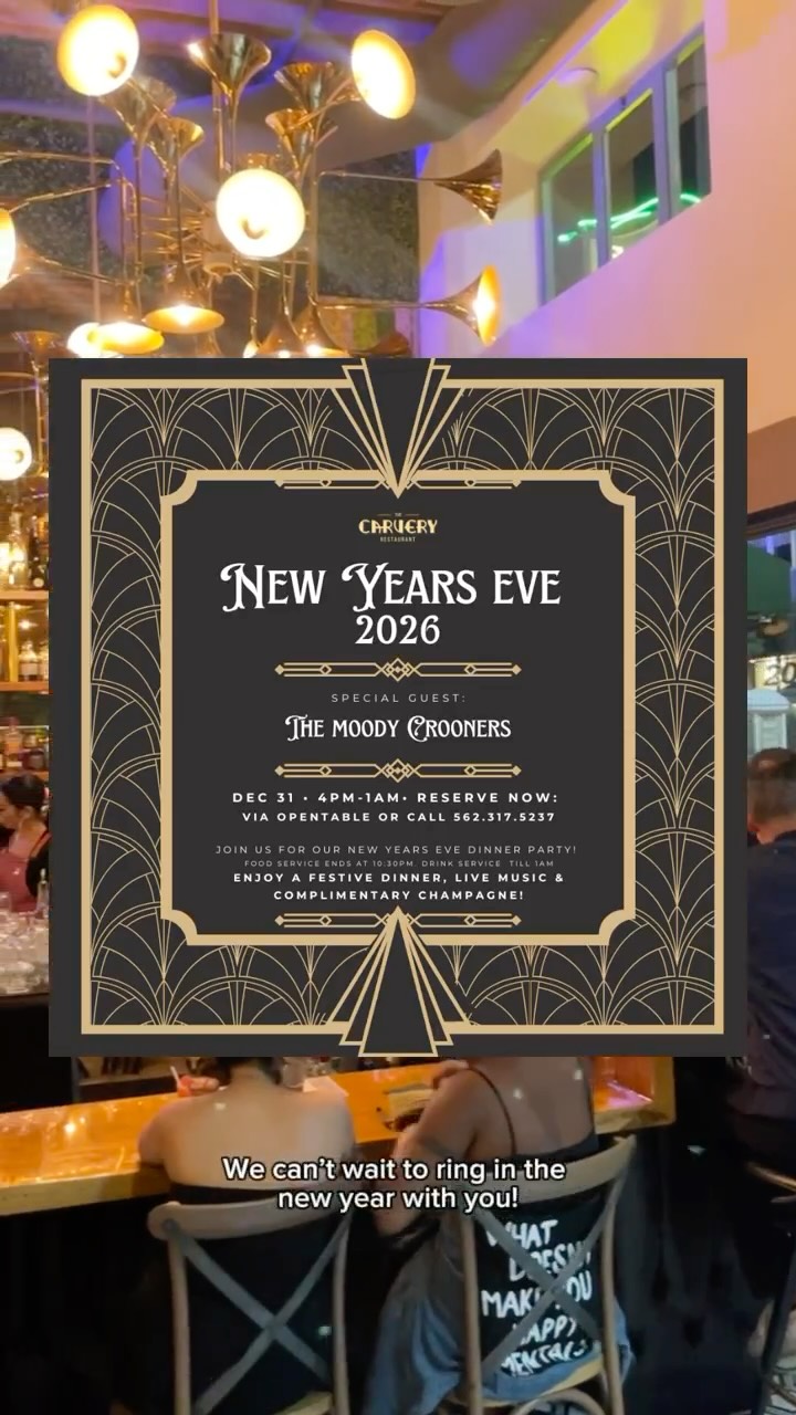 ✨ Ring in 2026 the delicious way — with dinner at The Carvery! Start your night with a toast and a perfectly cooked meal before the midnight madness begins. 🍽🥂
🎉 Make your reservation now and let’s start the new year on a full and festive note.
.
.
.
#NewYearsEve2026 #TheCarveryLB #LongBeachEats #NYEDinnerPlans #CelebrateInStyle