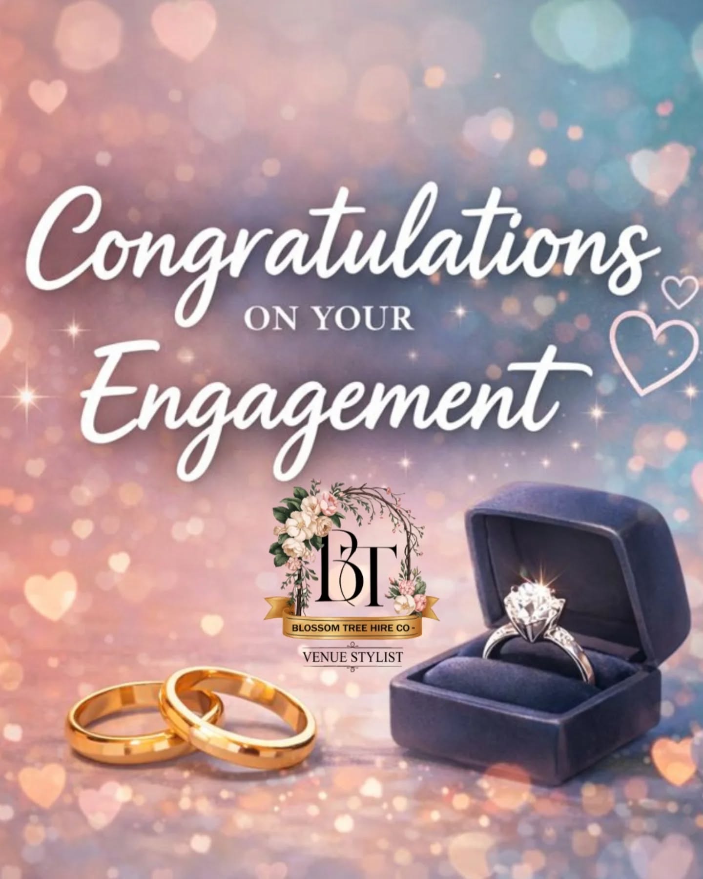 Congratulations to all the newly engaged couples! We know there'll be more on the way though come New Years.
We know your wedding journey has just started but we are here to make it as smooth as possible. Come down to our showroom in South Shields where you can see some of the best artificial decor options and entertainment available.
We also have a full wall for our recommended suppliers so you can find local and trustworthy companies without having to deal with the chaos of social media groups and pages.
Our showroom is currently closed for the holidays but will reopen on January 3rd! 10am to 4pm.
But for now, congratulations once again and happy holidays!
The Blossom Tree Family