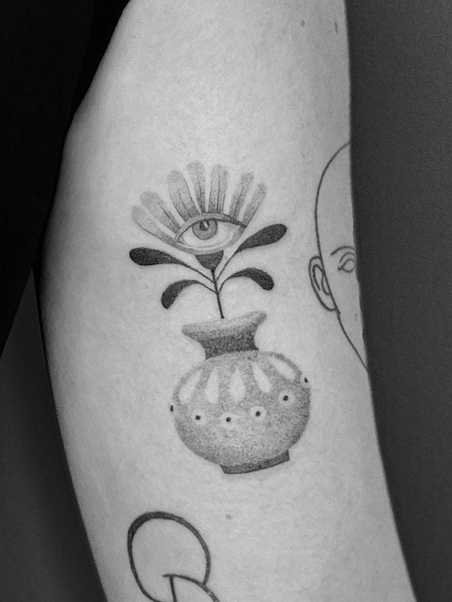 aufmerksame pflanze
merci shirin
gepikst @die_verspaetung
#handpoke
#surrealtattoo
#dresdentattoo
#handpokedtattoos
#surrealismtattoo