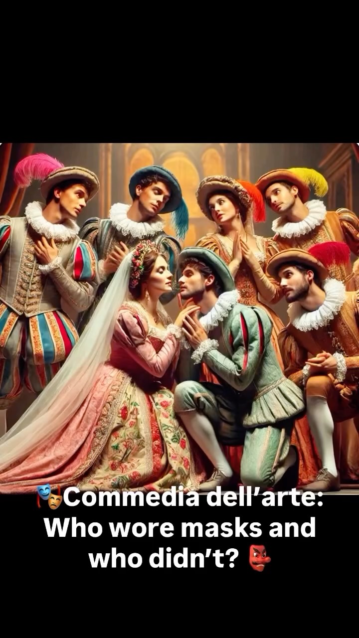 🎭 The Masks of Commedia dell’arte: More Than Just Disguises
👺Who Wore Masks—and Who Didn’t? 💃🏻
* Masked Characters:
* Harlequin (Arlecchino): Black half-mask with a monkey-like nose and mischievous brows.
* Pantalone: Hooked nose, wrinkled features, and narrow eyes—reflecting age, greed, and suspicion.
* Il Dottore: Round mask with a bulbous nose and forehead—signaling pompous intelligence.
* Il Capitano: Long nose and exaggerated frown or smirk—showing bravado and hidden cowardice.
* Unmasked or Minimally Masked:
* Colombina: Often wore no mask or a delicate eye-mask to allow for full expression.
* Innamorati (Lovers): Always unmasked. Their beauty and emotions were meant to be sincere and seen clearly
.
* Traditionally made of leather or papier-mâché, masks were molded to fit the actor’s face, painted boldly, and polished for durability.
Each actor might spend a lifetime perfecting one mask’s physicality. 😯
#CommediaDellArte
#TheatreHistory
#Drama
#Podcast
#HistoryPodcast