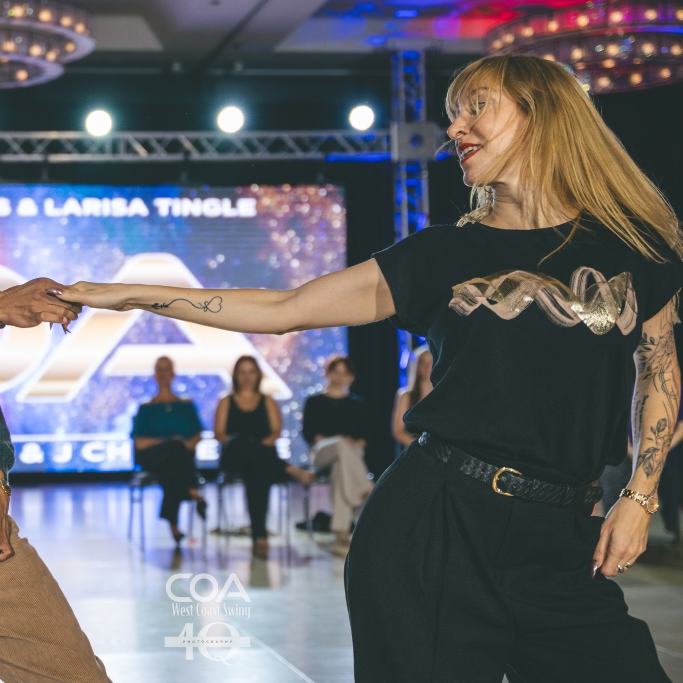 Join us for three levels of West Coast Swing classes every Monday, starting with WCS Basics at 6:30pmâ tonight Larisa Tingle will be teaching all three levels of class!
From there, we have Level 1 at 7:30pm and Level 2 at 8:30pm.
There aren't Tuesday classes this week, but normally if you canât make it to the WCS Basics on Monday nights, we also have a second series every Tuesday at the same time! This class will resume January 6th.
â¨â¨â¨
Class Descriptions:
Basics - 6:30pm
Level 1 - 7:30pm
Level 2 - 8:30pm
WCS Basics: The WCS Basics class is a repeating monthly class that introduces the fundamental elements of West Coast Swing. If youâve previously taken the WCS Basics class, youâre welcome to drop-in any week of the month. If itâs your first time, we recommend taking the series from the very beginning. If youâre just beginning to explore dancing a second role, we recommend you start here as well. Since this class is introductory, there are no requirements to attend.
Level 1: We recommend taking the WCS Basics class for a minimum of 1-2 months before joining Level 1. If you can comfortably dance your basics to a whole song, you are ready to move up. We encourage you to take both WCS Basics and Level 1 concurrently for several months before joining Level 2, though this can vary depending on your previous dance experience, how frequently you social dance, or if you supplement group classes with private lessons.
Level 2: We recommend taking both Level 1 and Level 2 as you expand your knowledge and get comfortable with the faster-paced Level 2 classes.