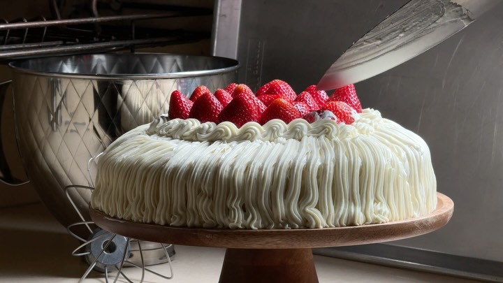 vanilla chiffon layers (lightly brushed with syrup) and strawberries with tonka crème diplomate
cake was so good it but the piping experience 0/10 - now I remember why it’s just a filling❤️
last slide was directed by my little brother hehe
