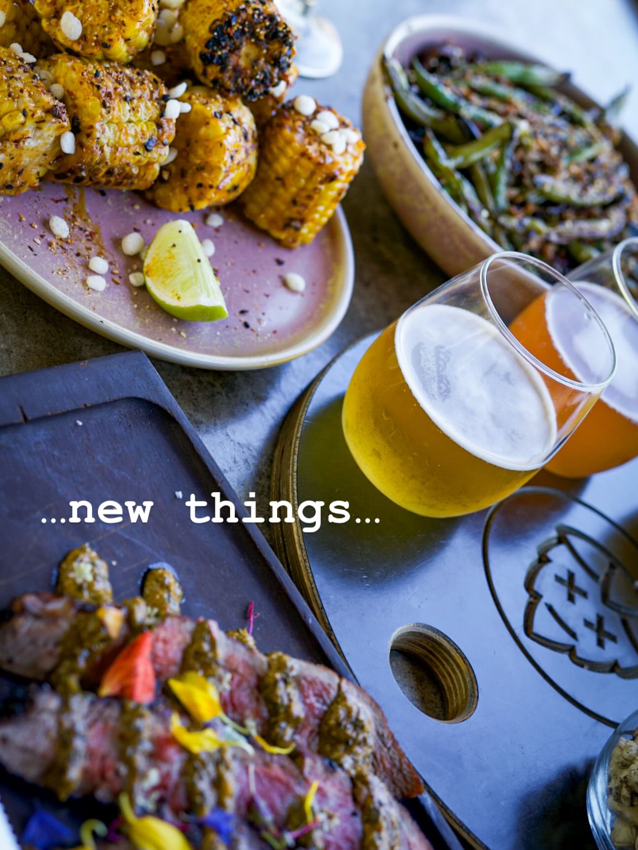 We’ve got a load of tasty things for you to try this summer holidays 😋 here’s a few newbies from the wood fire + our latest lip-smackingly crushable Session IPA
Hot tip 🔥 - the spicy corn cobs make the most epic beer snack… spicy, sweet, salty - an addictive combo 👌🍺
🌽 Wood fired spicy sweet corn, hot honey ranch, togarashi, rice puffs, lime
🍄 Pan fried green beans + oyster mushroom, shiitake & chu hou butter, crispy shallots, sesame seeds.
🔥 Wood fired grain fed Black Angus Flank Steak, chimichurri sauce + garden flowers
🍻 S TIER MORON - Session IPA 3.4%
Light golden orange in colour with a bright clarity. Solid pine aromas are delivered upfront with notes of citrus and nectarine following close behind. Medium bodied with a balanced lingering bitterness and solid malt character. Dry hopped with Motueka and Citra.
#wildhopbeer #wildhopbrewery
#restaurantaustralia #delicious #yallingup
@margaretriverbeertrails
@margaretriver
@australias_southwest
@wagoodfoodguide
@westernaustralia
@craftypint