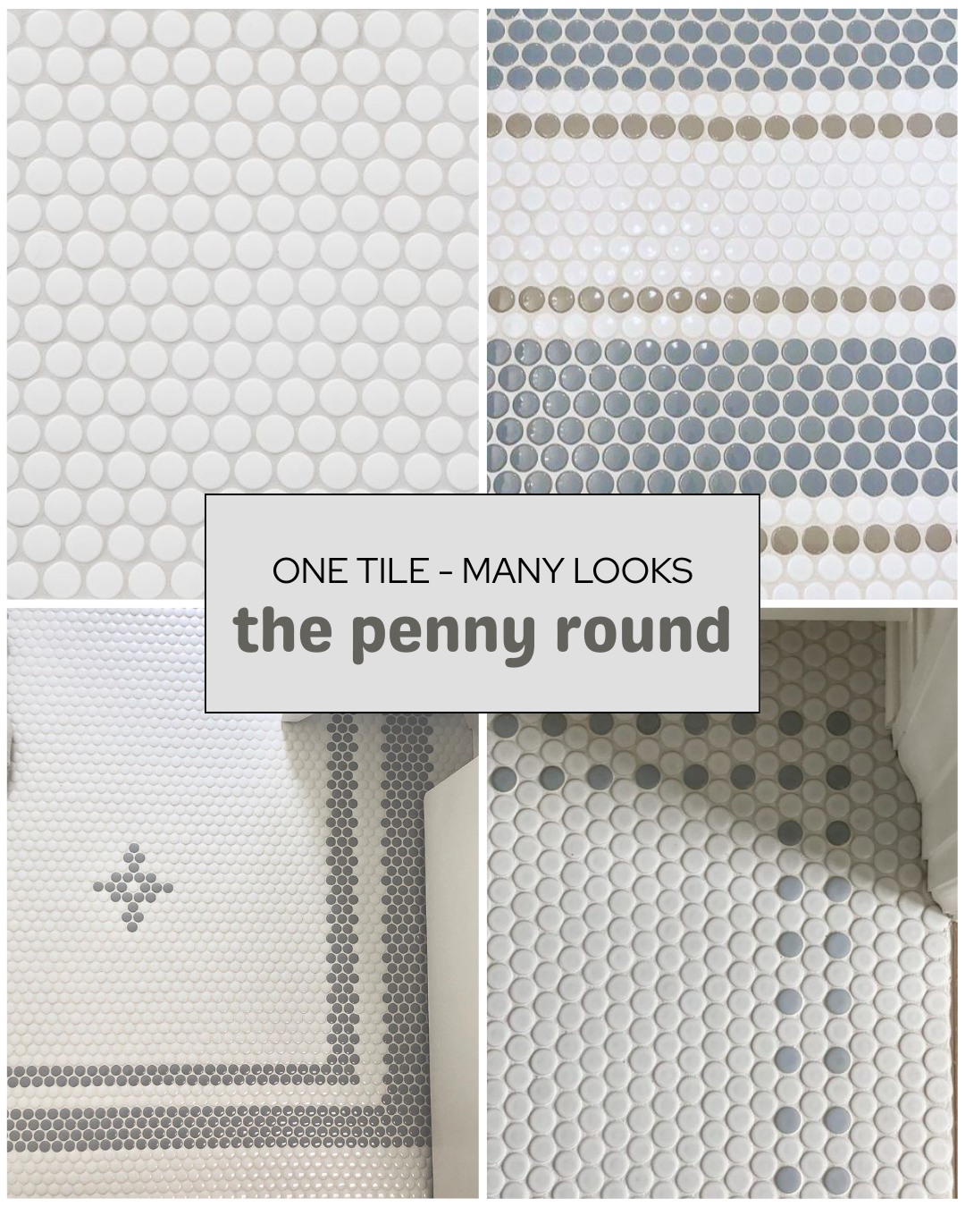 One Tile. Many Looks!
Who knew penny tiles could do so much? That's right, they're small but mighty! We’re obsessed with how one small tile can make such a big statement — and it’s all in the layout!
✨ Thick + Thin Stripes – Bold contrast, high drama
✨ Borders + Diamonds – Classic with a twist
✨ Polka Stripes – Playful, modern, and totally unique
Which style is your fave? 👇
Swipe to see how layout transforms the look!