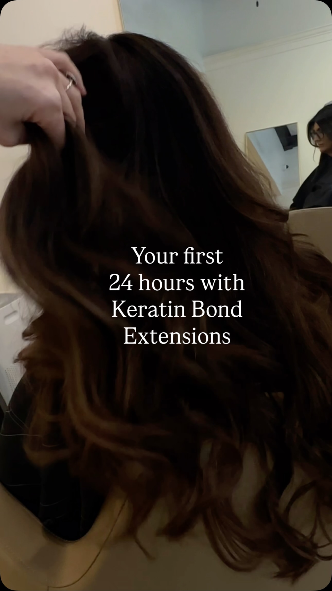 ๐ฌ๐ผ๐๐ฟ ๐ณ๐ถ๐ฟ๐๐ ๐ฎ๐ฐ ๐ต๐ผ๐๐ฟ๐ ๐๐ถ๐๐ต ๐ธ๐ฒ๐ฟ๐ฎ๐๐ถ๐ป ๐ฏ๐ผ๐ป๐ฑ ๐ฒ๐
๐๐ฒ๐ป๐๐ถ๐ผ๐ป๐ โฃ
โฃ
๐โ๐ท๐ฆ ๐ฅ๐ฐ๐ฏ๐ฆ ๐บ๐ฐ๐ถ๐ณ ๐ง๐ช๐ณ๐ด๐ต ๐ธ๐บ ๐ฉ๐ฐ๐ถ๐ณ๐ด ๐ธ๐ช๐ต๐ฉ ๐ธ๐ฆ๐ง๐ต๐ด, ๐ฏ๐ฐ๐ธ ๐ญ๐ฆ๐ตโ๐ด ๐ฅ๐ฐ ๐ช๐ต ๐ง๐ฐ๐ณ ๐-๐๐ช๐ฑ๐ด!โฃ
โฃ
Youโre going to want to pick and play with your head. Thatโs normal! ๐ In fact, itโs good to get a feel for your bonds and get comfortable with them. โฃ
โฃ
๐ง๐ต๐ฟ๐ผ๐๐ด๐ต๐ผ๐๐ ๐๐ต๐ฒ ๐ฑ๐ฎ๐: โฃ
Be mindful that they donโt get caught under a heavy purse on your shoulder..sunglasses on your head..pulling them out from the coat you just put on..etc! Youโll learn to notice your hair a little more than before!โฃ
โฃ
๐ง๐ต๐ฎ๐ ๐ป๐ถ๐ด๐ต๐: Remember your ๐๐๐โ๐!โฃ
โฃ
๐- ๐๐ฑ๐ฑ๐ญ๐บ ๐ด๐ฆ๐ณ๐ถ๐ฎโฃ
โฃ
๐- ๐๐ณ๐ถ๐ด๐ฉ ๐ต๐ฉ๐ฐ๐ณ๐ฐ๐ถ๐จ๐ฉ๐ญ๐บ โฃ
(Hold everything in a low pony with your hand gripping tightly and brush gently releasing tangles at the very ends and working your way up. Then tip gently from side to side and slowly and gently release any mid-length tangles with your brush. Try not to brush on the actual bonds themselves! Then with your fingers, feel around at your bonds to make sure none are clumping together. If they are, just gently pull them apart! I like a brush with metal pins and no balls on the ends)โฃ
โฃ
๐- ๐๐ฐ๐ฏ๐ต๐ข๐ช๐ฏโฃ
Contain in a low braid or ponytail (I like to do a low pony and then simply add another scrunchie halfway down)โฃ
โฃ
๐ฆ- ๐๐ช๐ญ๐ฌ ๐ฐ๐ณ ๐ด๐ข๐ต๐ช๐ฏโฃ
Try to keep your scrunchies and pillow cases slippery. Cotton and other materials really do create too much friction and are drying to your hair.โฃ
โฃ
๐ง๐ต๐ฒ ๐ป๐ฒ๐
๐ ๐บ๐ผ๐ฟ๐ป๐ถ๐ป๐ด: โฃ
Simply brush lightly and thatโs it! You can add a little dry shampoo to just your top roots if you like and add a little more serum or cream to your ends to rehydrate! If youโd like to touch up your curls, just try not to pull on your hair as youโre curling and donโt let the hot iron touch the bonds (or theyโll melt! ๐)โฃ
โฃ
๐๐ฆ๐น๐ต ๐ฑ๐ฐ๐ด๐ต ๐ธ๐ช๐ญ๐ญ ๐ฃ๐ฆ โ๐ธ๐ข๐ญ๐ฌ๐ช๐ฏ๐จ ๐บ๐ฐ๐ถ ๐ต๐ฉ๐ณ๐ฐ๐ถ๐จ๐ฉ ๐บ๐ฐ๐ถ๐ณ ๐ง๐ช๐ณ๐ด๐ต ๐ธ๐ข๐ด๐ฉ-๐ฅ๐ข๐บ ๐ธ๐ช๐ต๐ฉ ๐ฆ๐น๐ต๐ฆ๐ฏ๐ด๐ช๐ฐ๐ฏ๐ด!โ ๐โ๐ญ๐ญ ๐ค๐ฐ๐ท๐ฆ๐ณ ๐ธ๐ฆ๐ง๐ต๐ด, ๐ฌ๐ต๐ช๐ฑ๐ด, ๐ข๐ฏ๐ฅ ๐ฏ๐ข๐ต๐ถ๐ณ๐ข๐ญ ๐ค๐ถ๐ณ๐ญ๐ด!