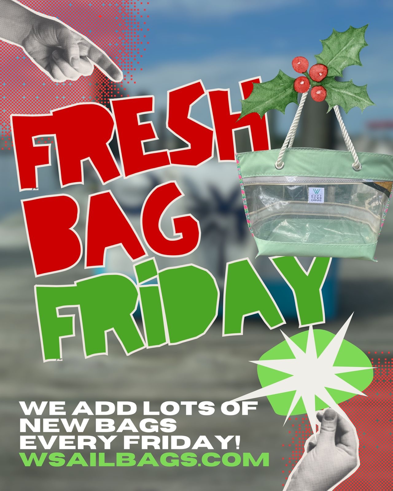 Fresh Bag Friday ❤️🤍💚
Happy Boxing Day! Hope everyone had a wonderful Christmas. Lounging around and online shopping today? Don’t worry, we’ve got tons of bags available on wsailbags.com for you to choose from.
Link in bio!