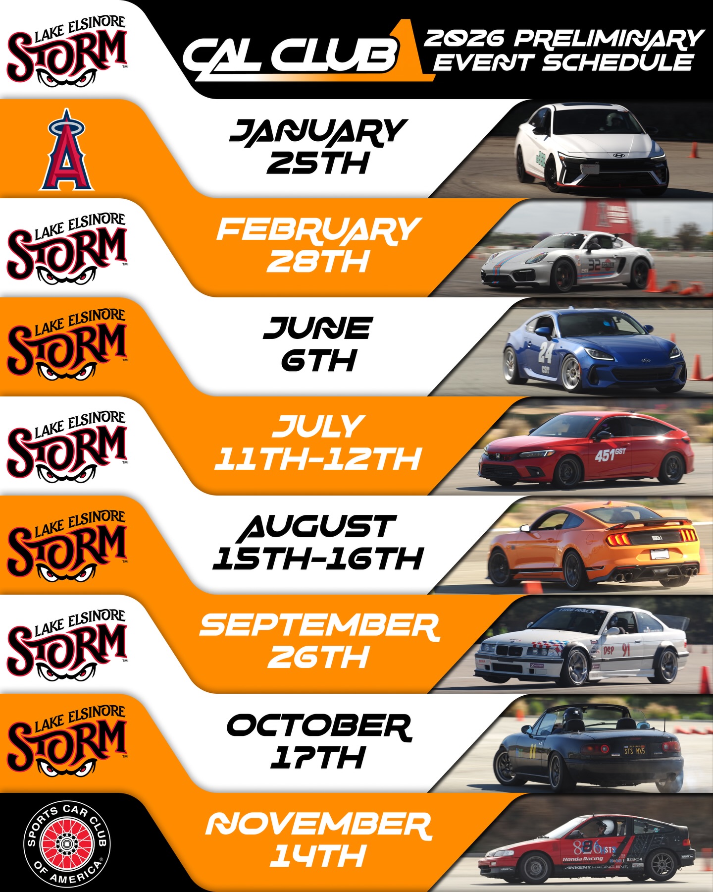 BREAKING 🗣️🗣️‼️‼️‼️
That's right, we've got our preliminary schedule lined up for this year!
🗓️January registration will open shortly for points card holders first!
🃏Points card holders get priority entry into events - you can sign up for one at the link in our bio! Points Card holders also get notified first about any new events added to our calendar!
🏎️ We'll be promoting and encouraging y'all to attend some of SCCA's National Tour and ProSolo events as they draw near. Size yourself up against the best in the country!
🏁 We'll also try and organize social events such as group karting races. Keep your eyes peeled for those announcements!
Happy New Year, everyone! Let's make 2026 adrenaline-filled and exciting!