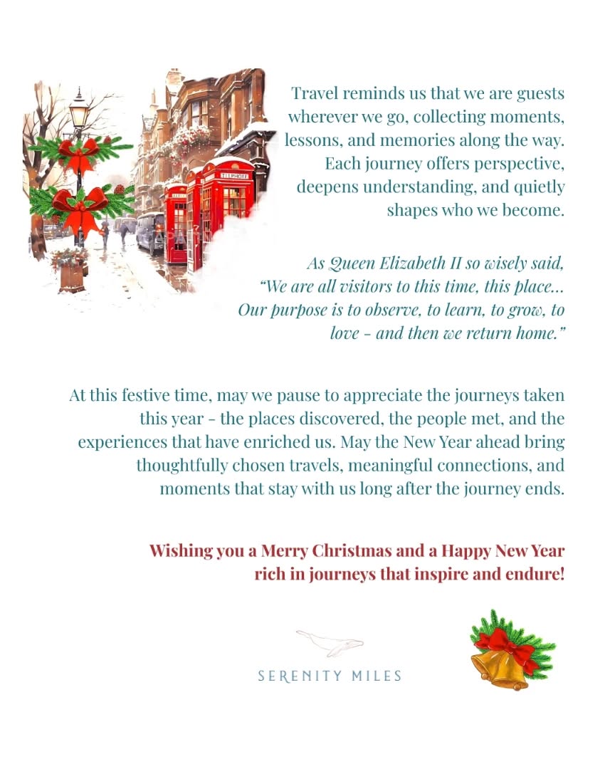 Wishing you a Merry Christmas and a Happy New Year, rich in journeys that inspire and endure!