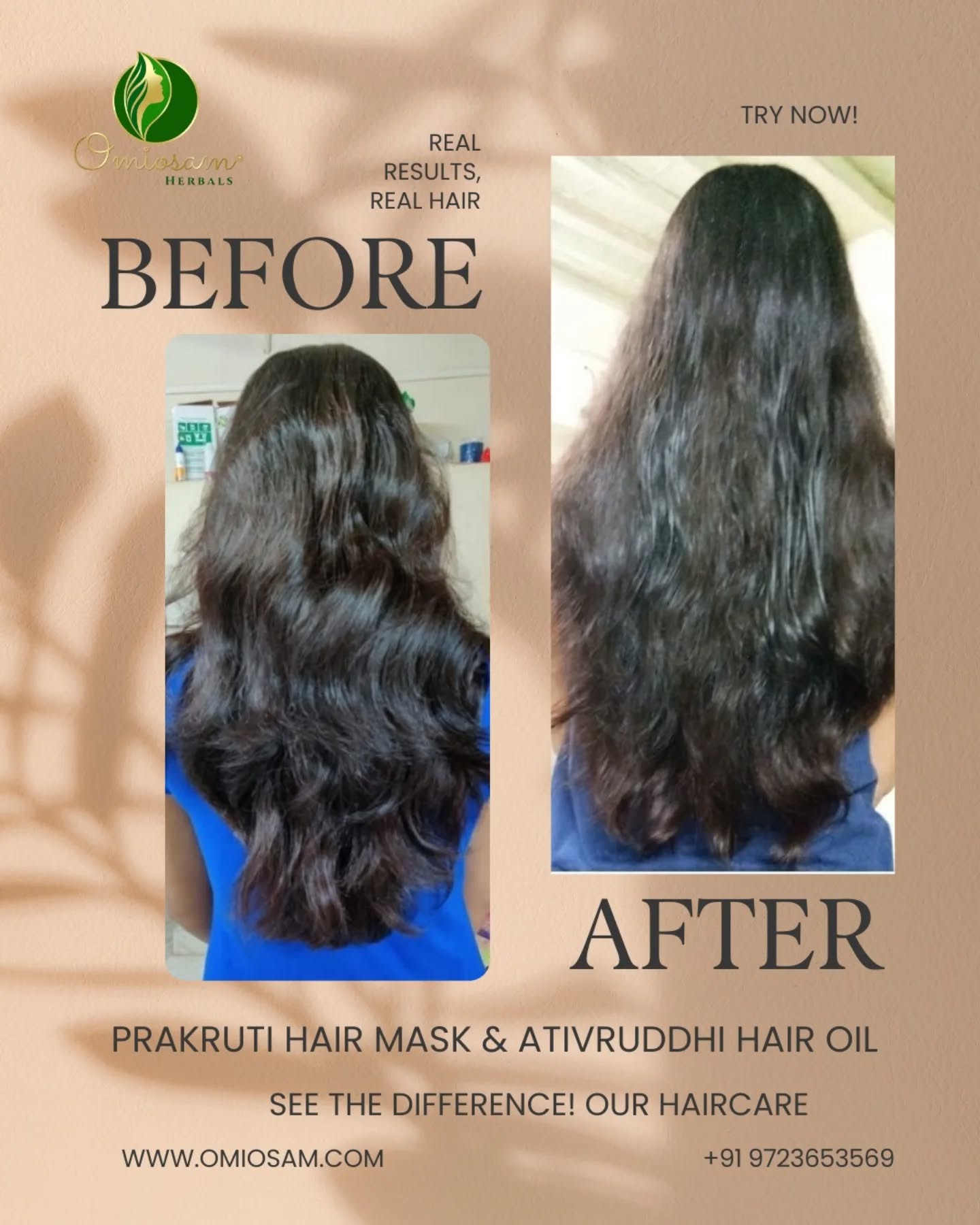 Rooted in Ayurveda. Trusted by families. Omiosam Hair Care Combo supports long-term hair health naturally.
Shop Now
www.omiosam.com
+91 9723653569