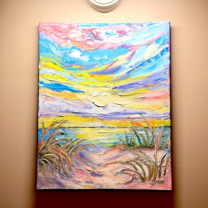 “Sky on Dunes” 16x20” oil & Acrylic
On display @thebrewerskettle Dec show.
#paletteknifepainting #oceanscape #dunes #sunrise #beach #texture #ınstart #artistsofinstagram @garysimonci #garysimonci #oceanart #landscape