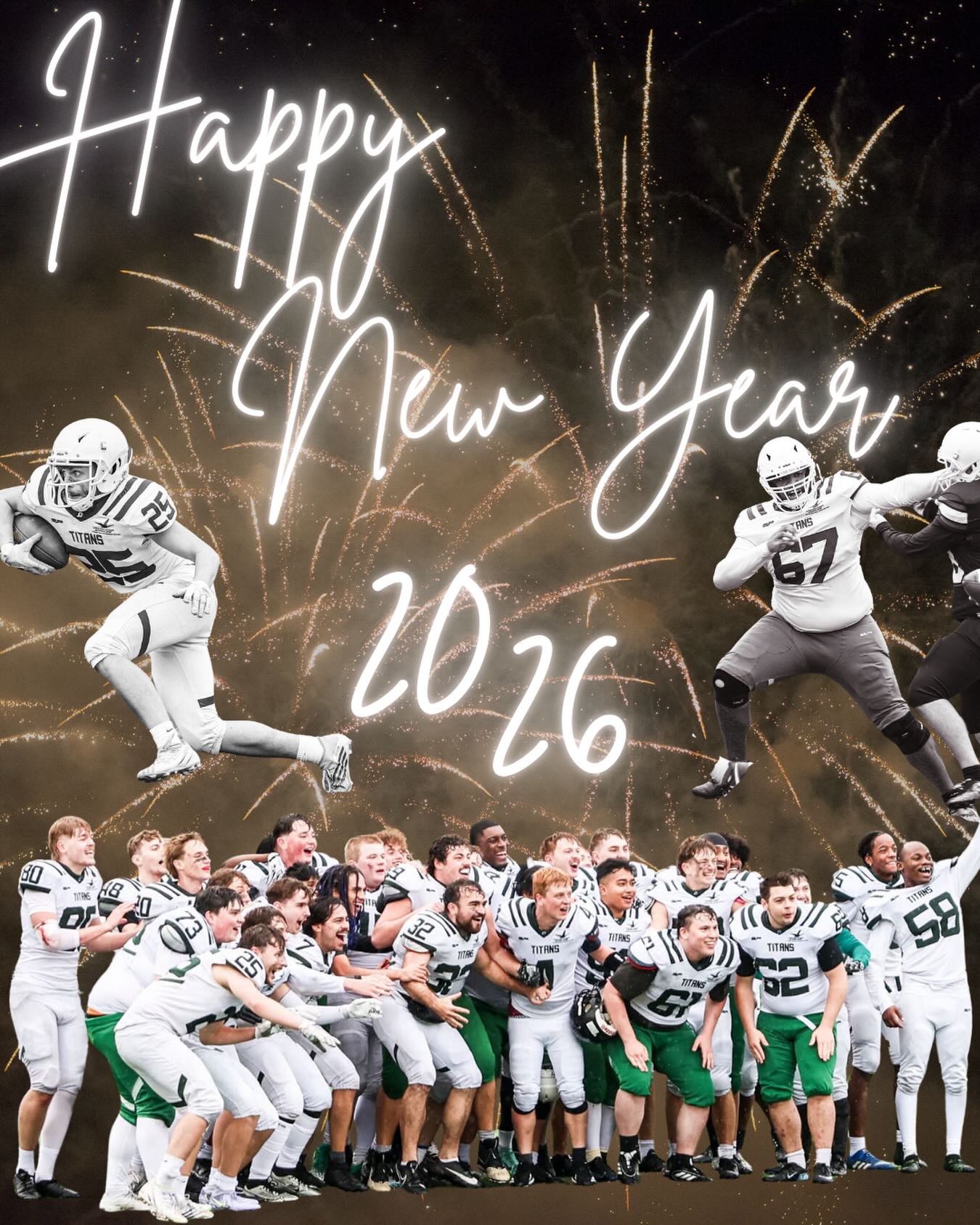 📣HAPPY NEW YEAR FROM THE TITANS📣
We have had a strong start to the year and hope to continue the run of form 🤍💚
Wishing everyone a good new year. See you all at our home game in February! 🥳
SHOUTOUT TO OUR SPONSORS:
@cattle_and_co
@coyoteuglyswansea
Huge shoutout to @finetimephotography for providing all the photos this year! Here’s to making us all look good for many years to come🫡