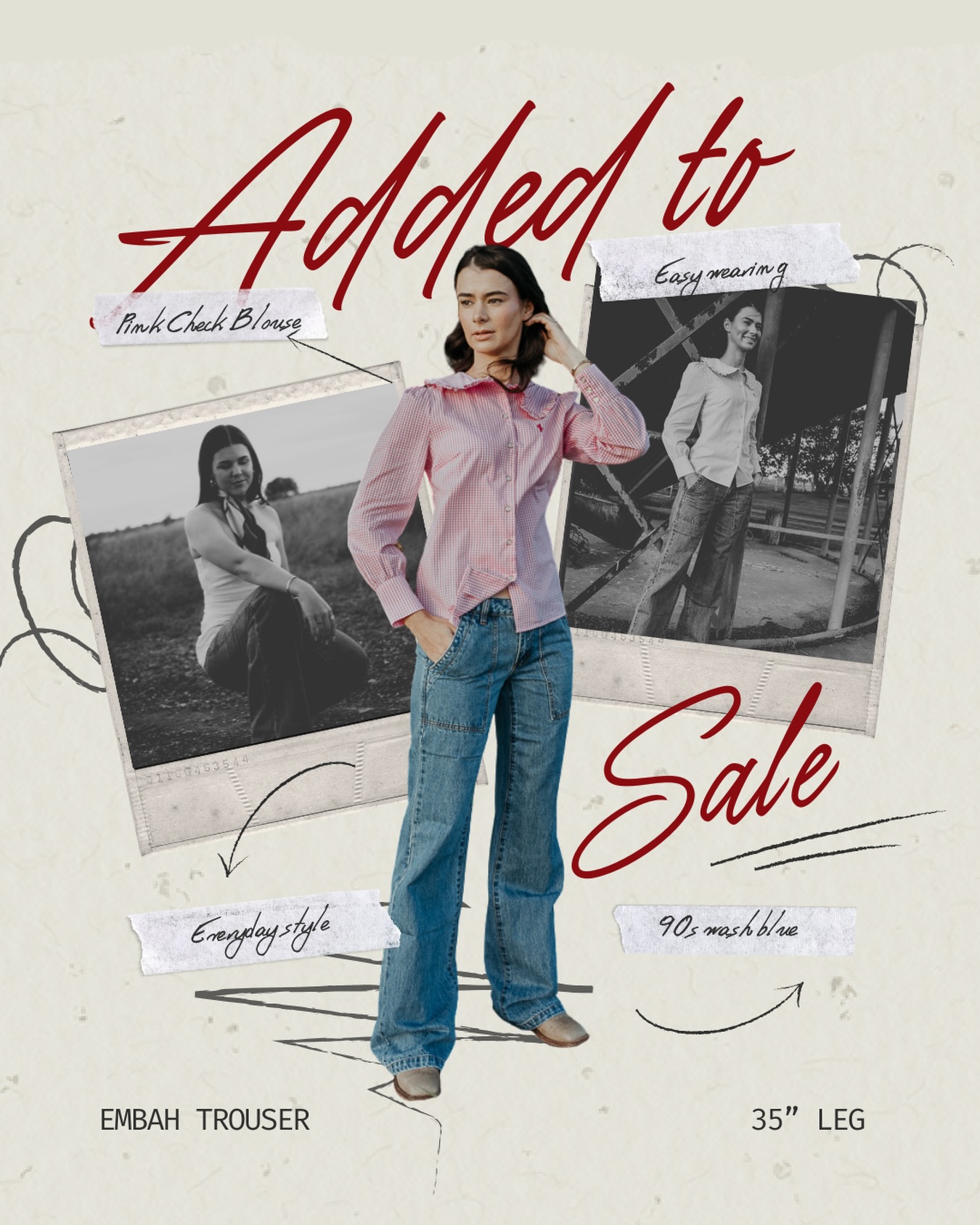 ADDED TO SALE ๐๏ธ The Embah Trouser in 35 INCH INSEAM ๐๏ธ Limited Sizes Remaining!
#boxingdaysale #sale #denim