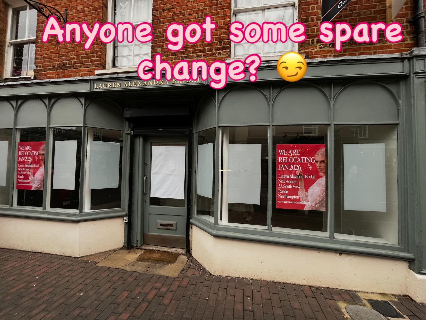 Anyone got any spare change?? Just a thought! Spotted this in Newport Pagnell, what a building.