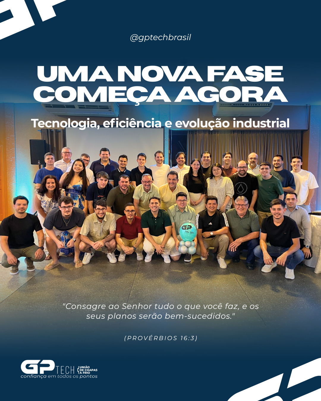 Que 2026 venha com inovação, crescimento e fé. Estamos prontos para mais um ano de grandes conquistas. #AnoNovoGPTECH