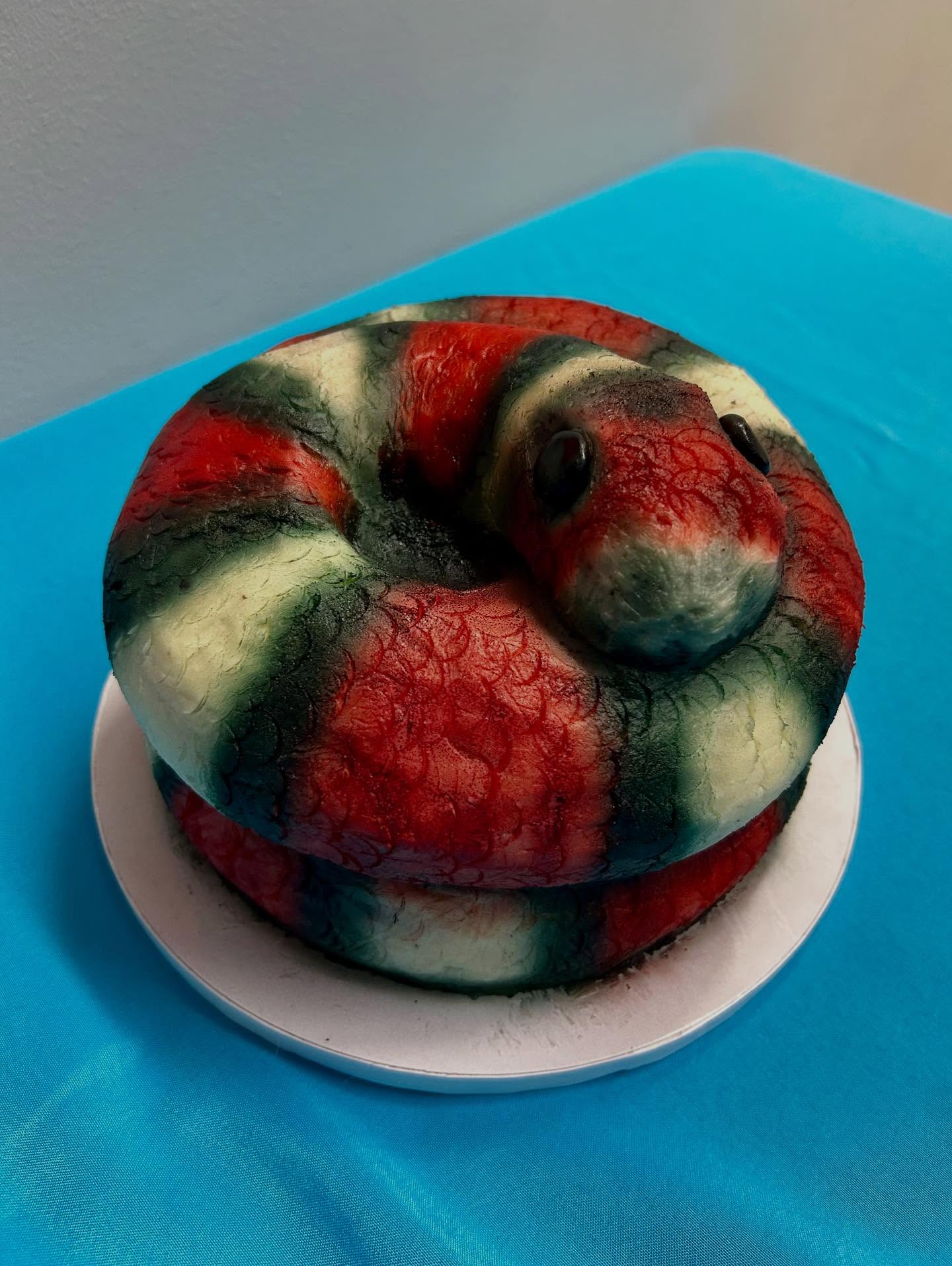 Such a fun cake for a special little lady! Was I surprised she asked for a snake cake? Only a little but I loved doing it so much!! Thank you for blessing me with the opportunity to be a part of your special day!!