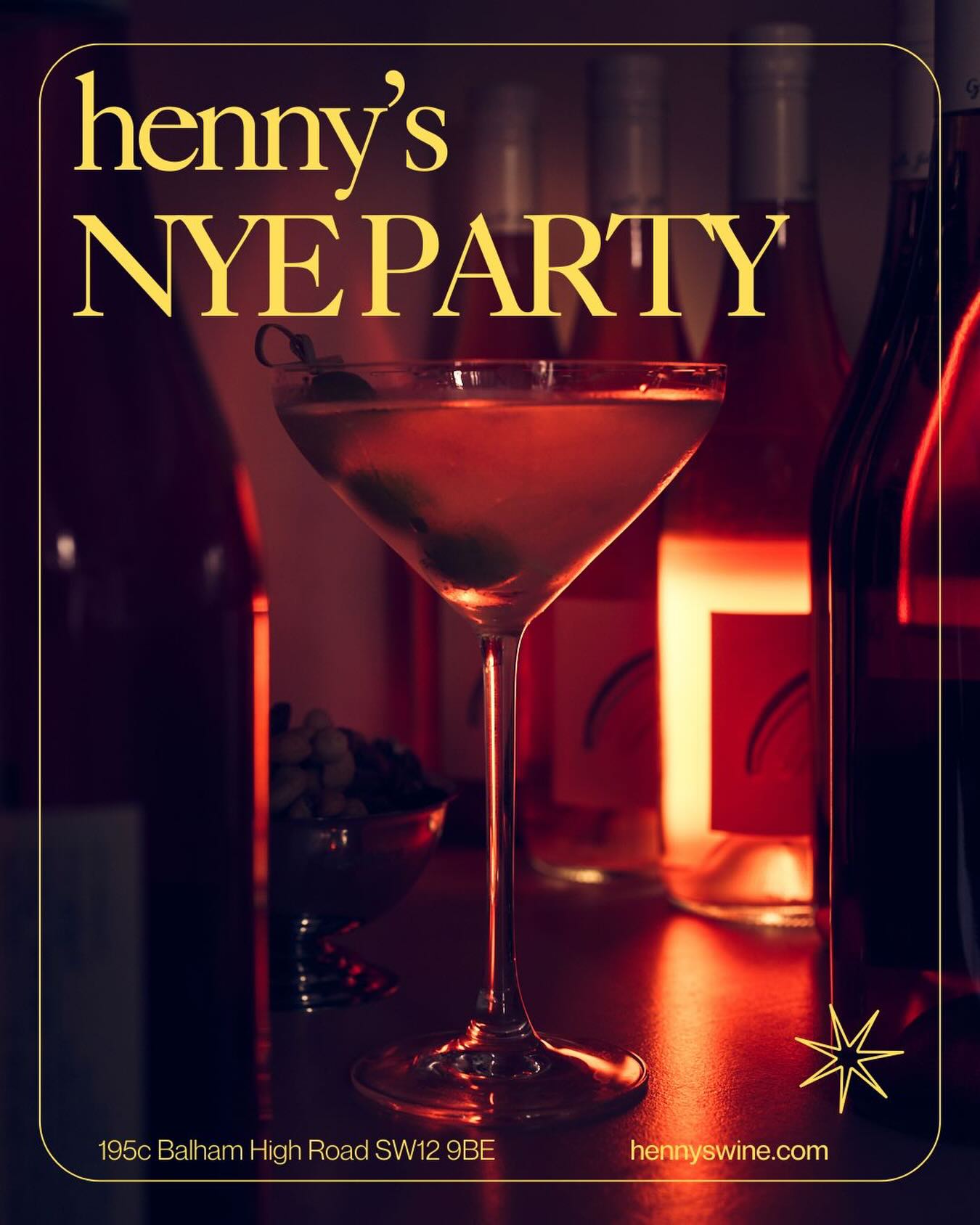 Join us for a low key New Year’s Eve party. No tickets required. Open till 1am 💥 🔔