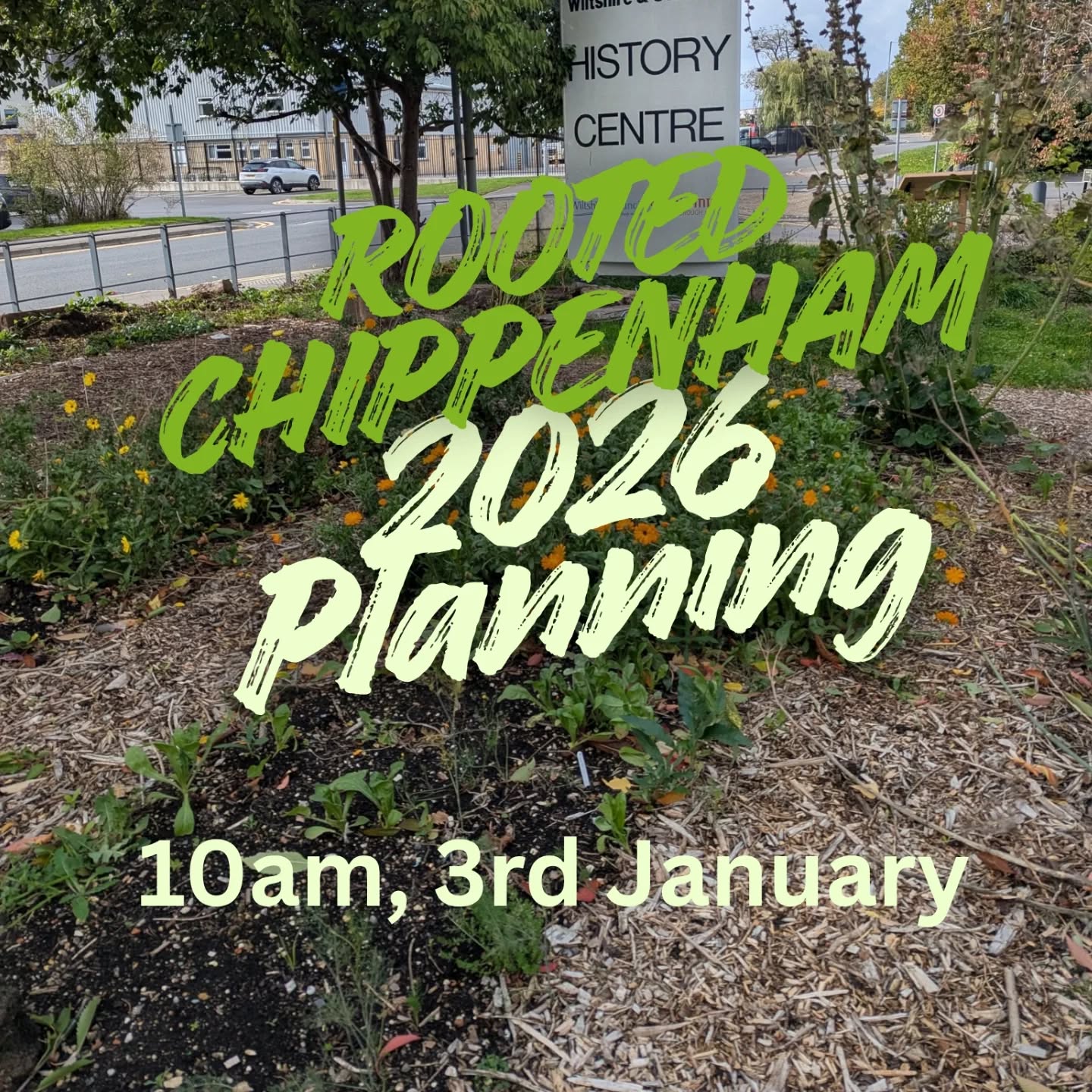 2026 - let's make it the best yet!
Everyone is invited to our 2026 planning meeting this Saturday at 10am. A chance to take stock and prep for the year ahead. No need to have been before - just come along and listen and see if you fancy getting involved, plus you can take a look at the community garden.
We've booked a room in the history centre so we can be warm! The plan is to share all updates on our projects, make sure you have the chance to get involved with anything that takes your fancy, plus we will look ahead and make sure we capture any ideas and projects you might want to work on in 2026.
Looking forward to seeing you all there!
Location: Wiltshire and Swindon History Centre, Cocklebury Road, SN15 3QN