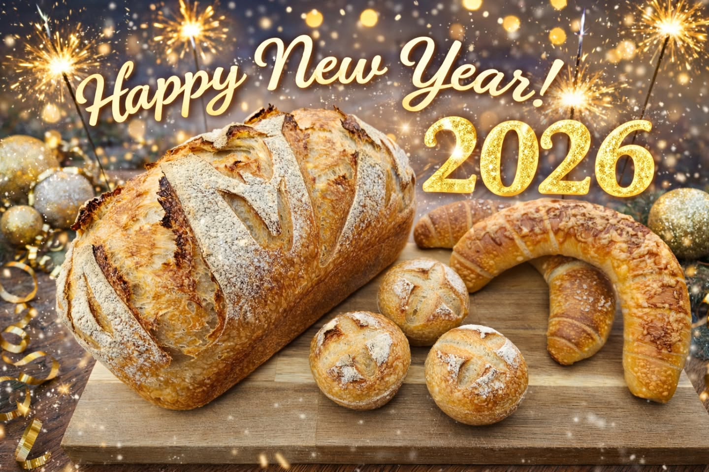✨ May the New Year bring you joy, happiness, and plenty of beautiful sourdough loaves on your table.
Thank you for being part of this journey, let’s bake 2026 unforgettable.
#bakedbythevarga #sourdough #newyearbakes #artisanbread #happynewyear2026 ✨