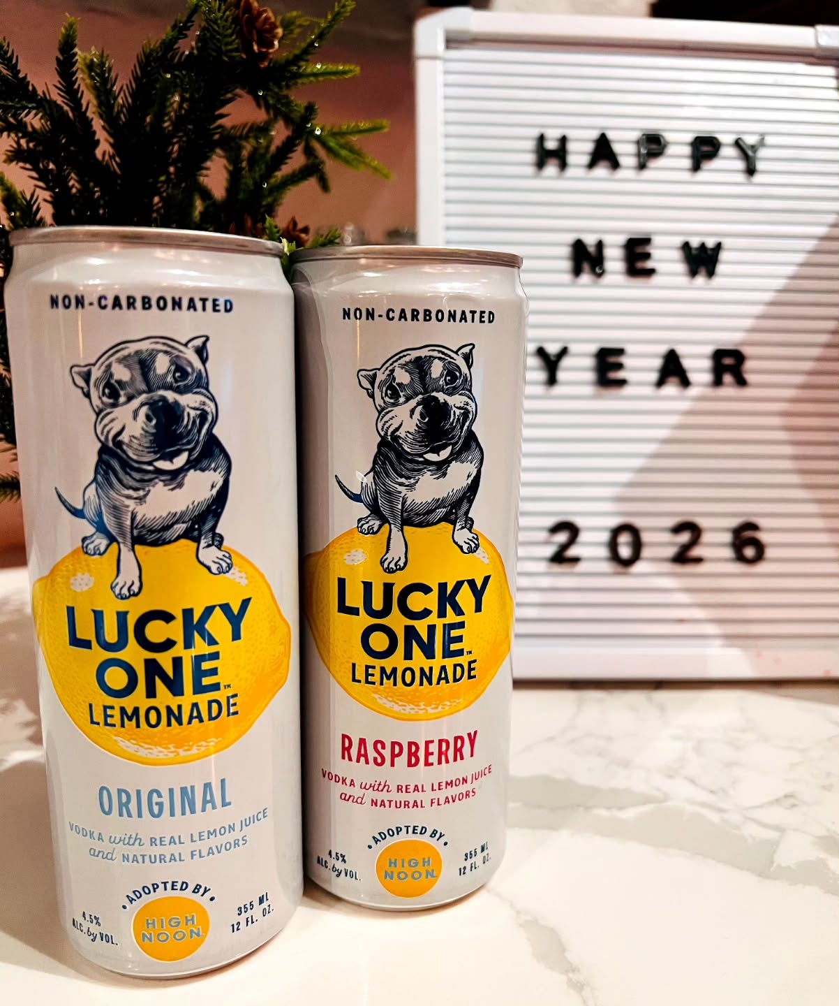 NEW by the makers of High Noon! Lucky One Lemonades. Non carbonated! Original and Raspberry! Available in buckets!