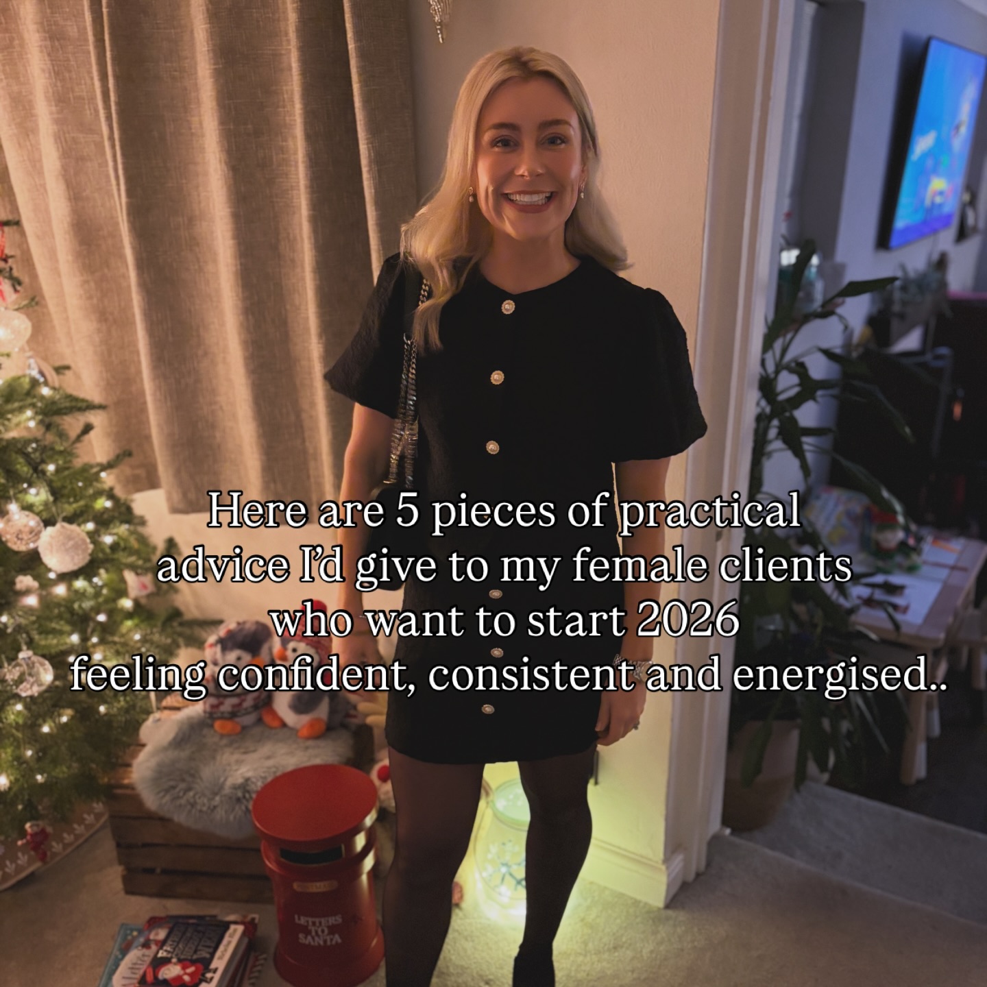 Who’s entering 2026 without restrictions and excessive changes?
Hopefully not here!!
With my coaching and my own lifestyle, I really do believe in consistency. Each week, setting that time aside for you, where possible, being realistic with it and not putting the pressure on yourself, whilst also living with balance.
Consistency > Perfection any day ❤️
Hopefully these tips help you, it’s how I manage to fit in fitness around my life as a busy mum ❤️ it’s hard to do for sure, but by making these habits part of our lifestyles and our mindsets, it helps!
I hope it helps x