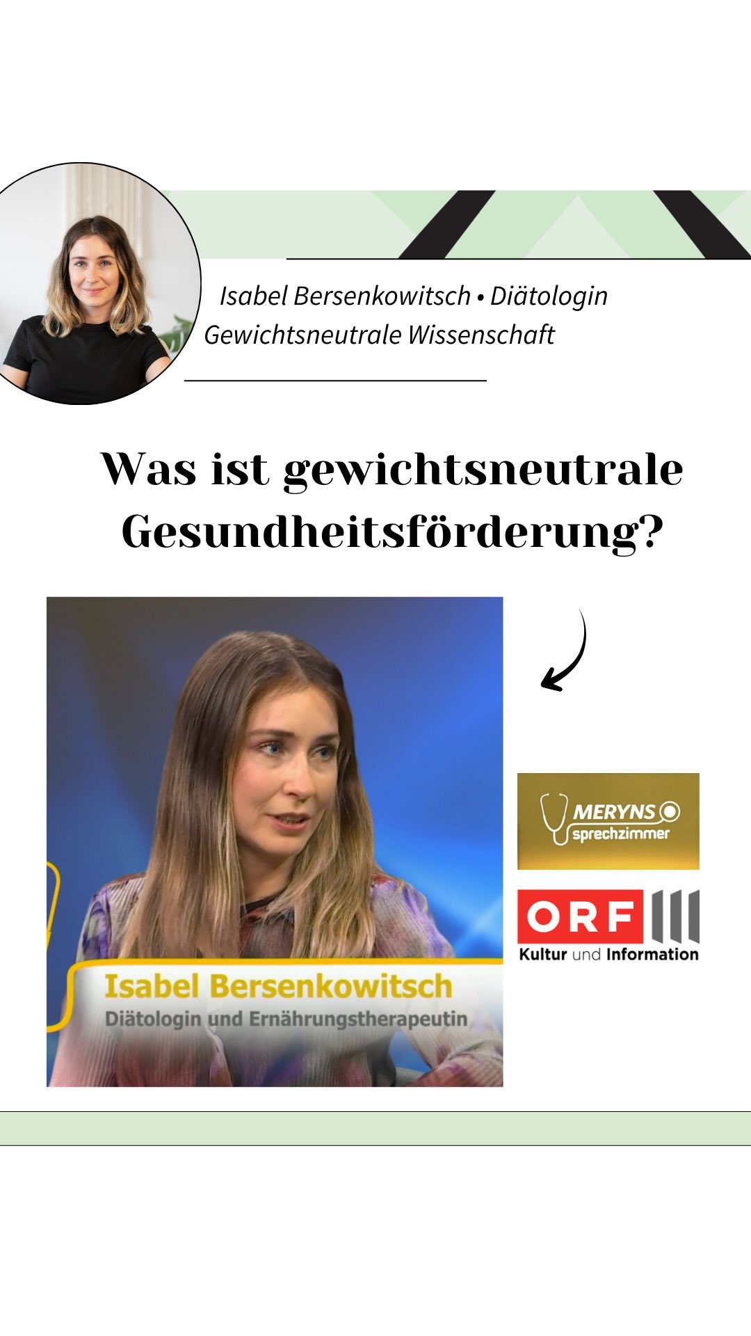 Ein weiterer Einblick aus dem Interview bei Meryns Sprechzimmer.
Wenn du immer schon das Gefühl hattest, dass Abnehmen zur Gesundheitsförderung nicht bei dir funktioniert: du bist nicht allein und es gibt andere Wege.
Im Food Freedom Programm lernst du in 8 Monaten von 5 Expertinnen, wie du Frieden mit dem Essen und deinem Körper schließen kannst.
Start: 15.01., nur noch 3 Plätze frei
Mehr Infos in der Bio ❤️🩹
#foodfreedom #intuitiveeatingofficial #gewichtsneutral