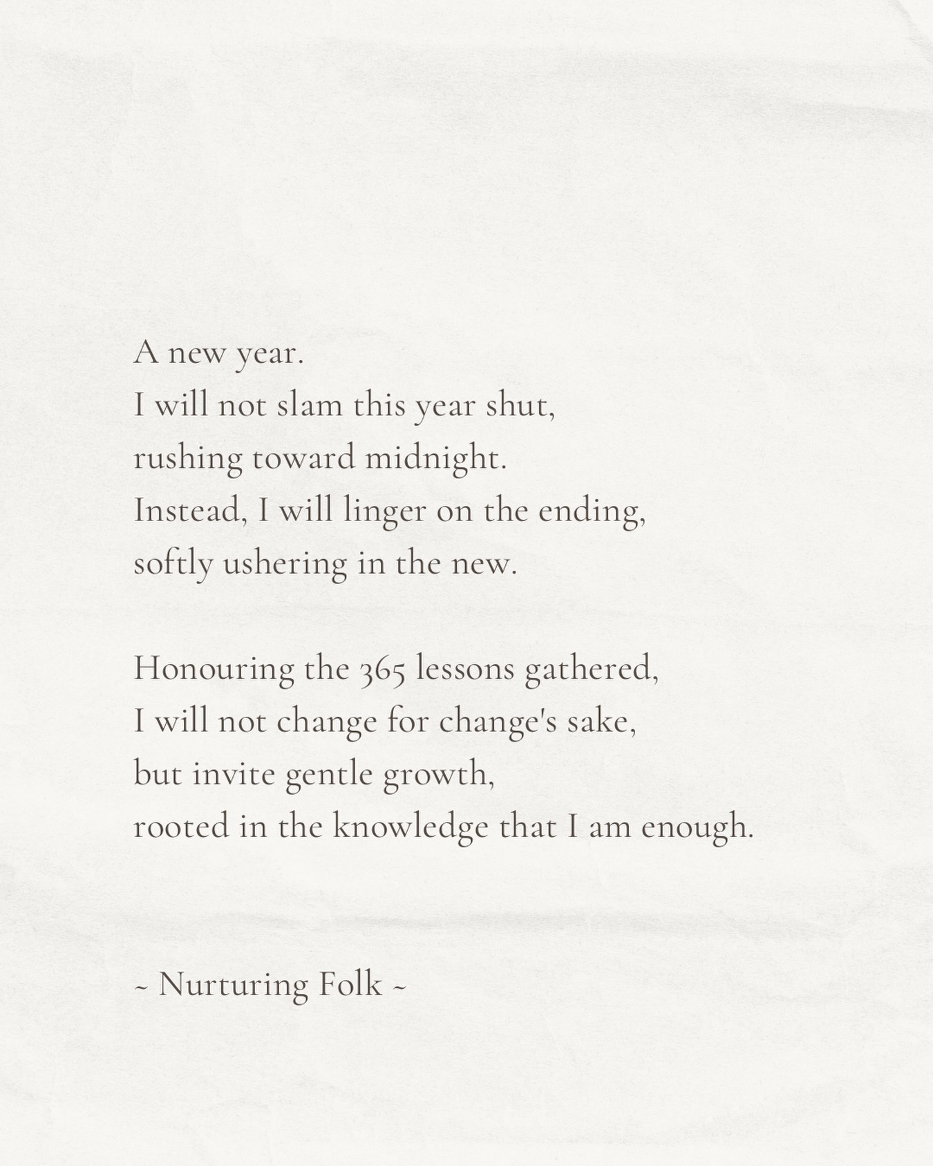Maybe we could walk gently through this threshold?
We could turn down the noise of “New Year, New You” and let this moment, new beginning and fresh energy be a gift, not a burden?
Perhaps even as we complete 365 days around the sun we could honour our wintering bodies and rest a little longer?
Gentle growth begins organically and by rooting ourselves in the truth that we are already enough.
So however and whenever you choose to begin, be it tomorrow, new year, spring or any other time... start from here: a place of softness, of presence, and self-trust.
And if you’re not ready to begin again or don’t need to… know that you are perfectly imperfect just as you are, with out a resolution in sight.
Breaming love from my heart to yours,
Ali xx
.
.
.
#wordstoliveby #slowliving #spiritualawakening
Healing / new year / you are enough / radical self love / witch / medicine woman / somatics