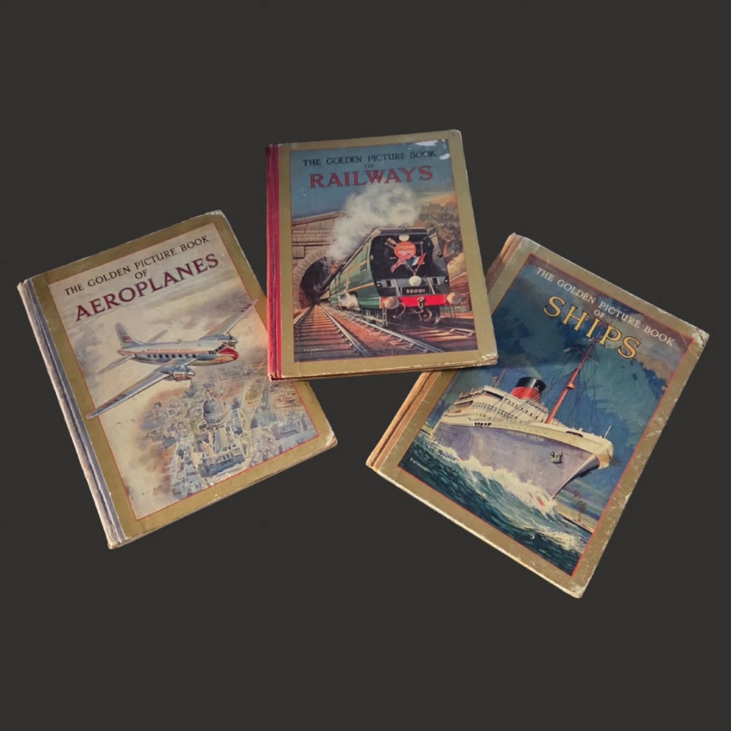 https://www.objetdart-stuff.co.uk/product-page/vintage-1950s-golden-picture-book-transport-trio-railways-ships-aeroplanes
✨ Why We Love Them
Because they feel like childhood in book form — full of wonder, optimism and beautifully British storytelling. They’re the kind of books you’d read lying on your tummy on the living-room carpet, dreaming of the world beyond your front door. Completely heart-melting.
#stufftoyouandme #objetdart