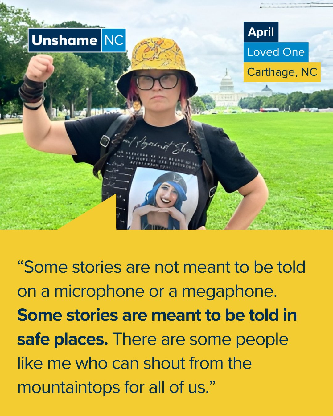 April wants to help give a voice to people like her who have loved ones with a substance use disorder. She knows sharing your story can be hard, but she reminds us that even safe, one-on-one talks can make a big difference. Every story shared can help save a life. 🌸