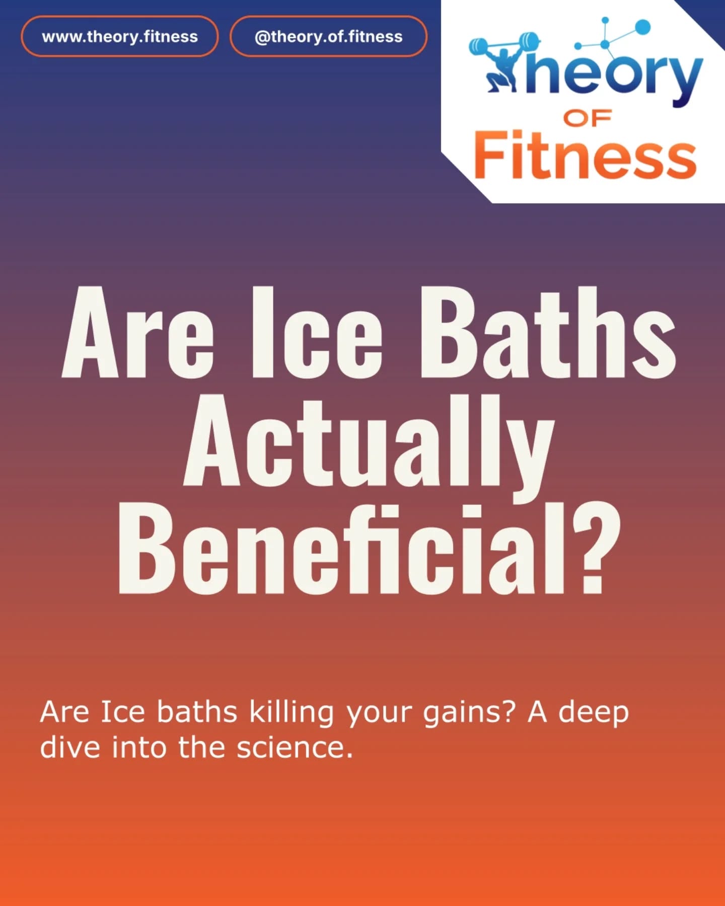 Are Ice baths right for you?
The answer is yes! When dosed, programmed and understood! The science shows us that it may kill your gains but it can aid in recovery and be beneficial for your health!
For more information contact me through my page!
#icebath #motivation #gym #fitness #explore