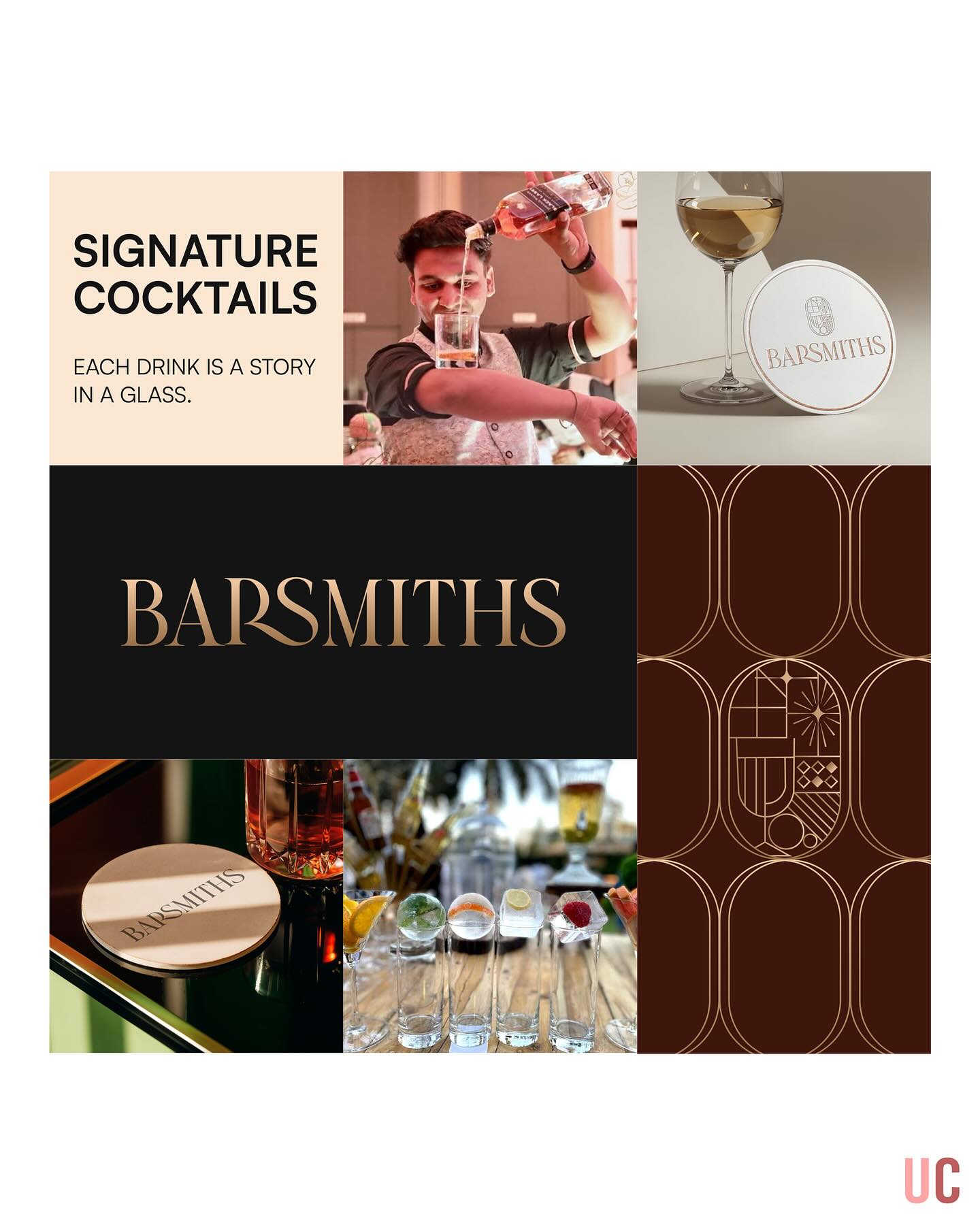 Setting the tone before the pour.
The Barsmiths moodboard and color palette are built around warmth, richness, and craftsmanship laying the foundation for a bold yet refined bar identity.
Every shade, texture, and reference was chosen to reflect luxury, precision, and modern cocktail culture.
#Barsmiths #MoodboardDesign #BrandDirection #ColorPalette #BrandFoundation #HospitalityBranding #VisualResearch #LuxuryBranding #DesignProcess